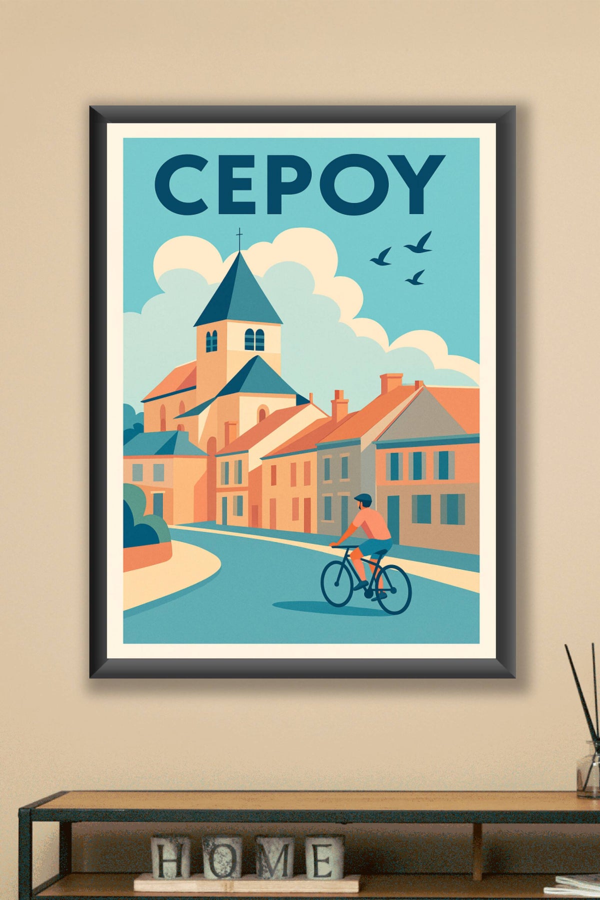 Affiche de Cepoy - L'élégance paisible d'un village à vélo