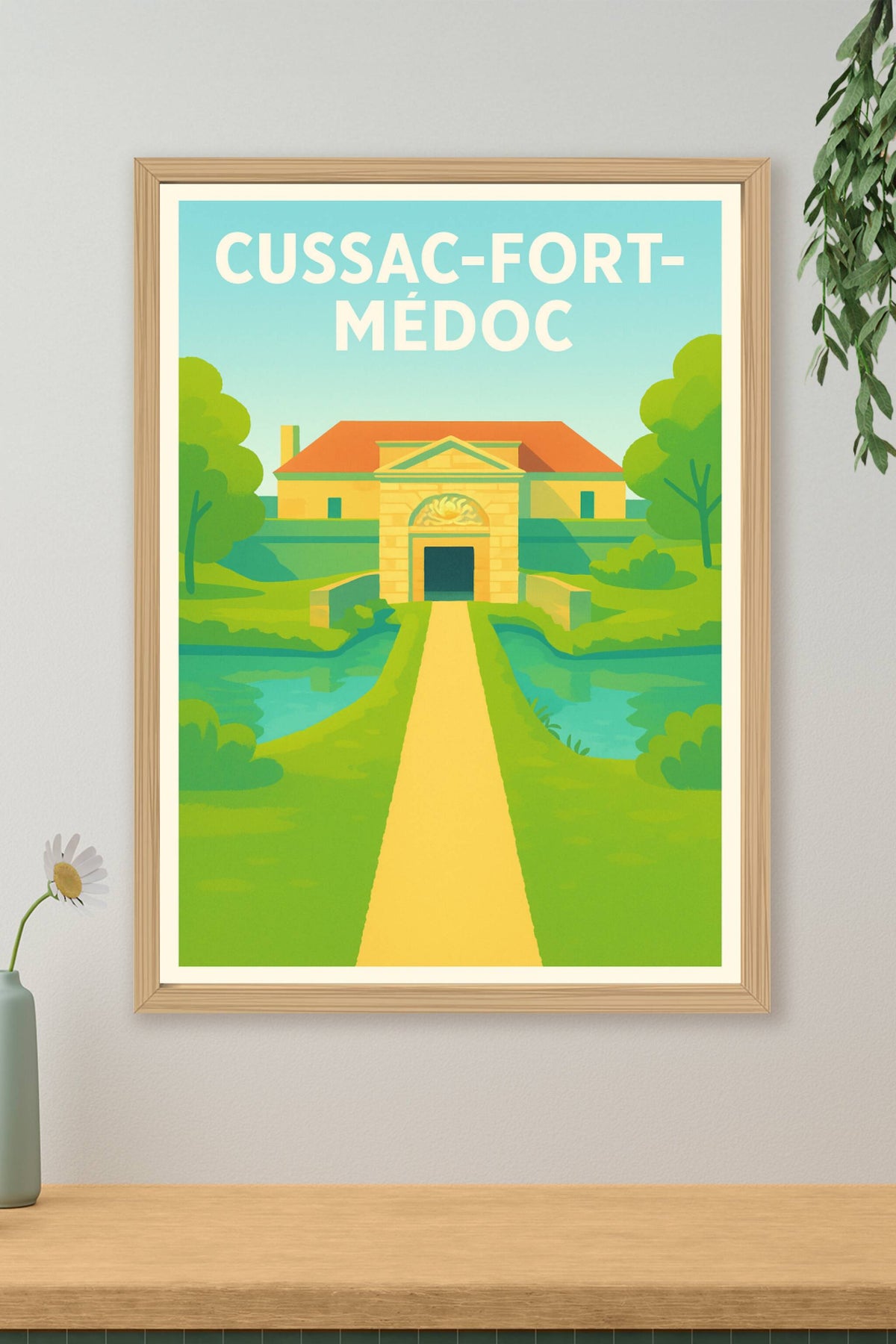 Affiche de Cussac-Fort-Médoc - Charme et histoire en poster rétro