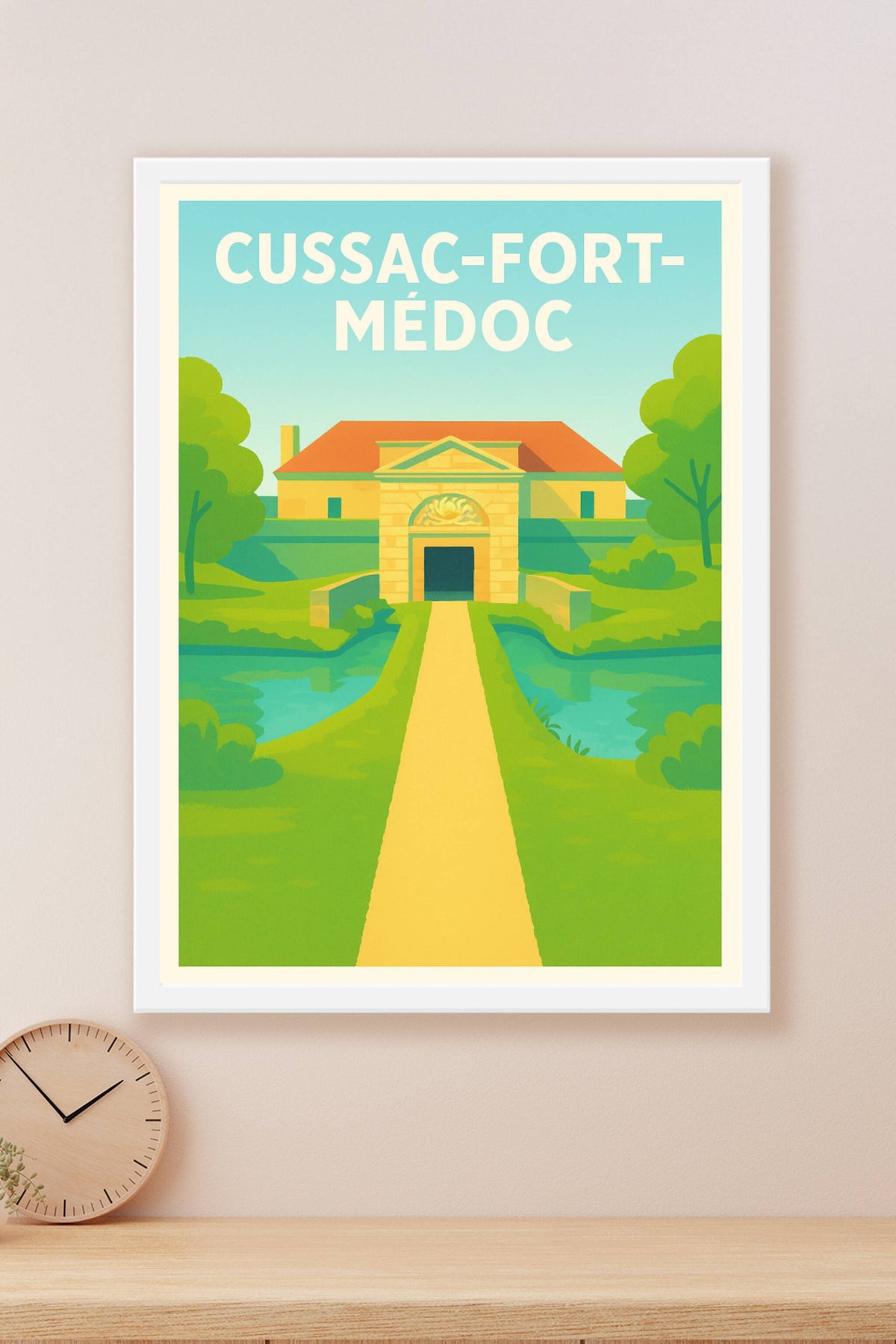 Affiche de Cussac-Fort-Médoc - Charme et histoire en poster rétro