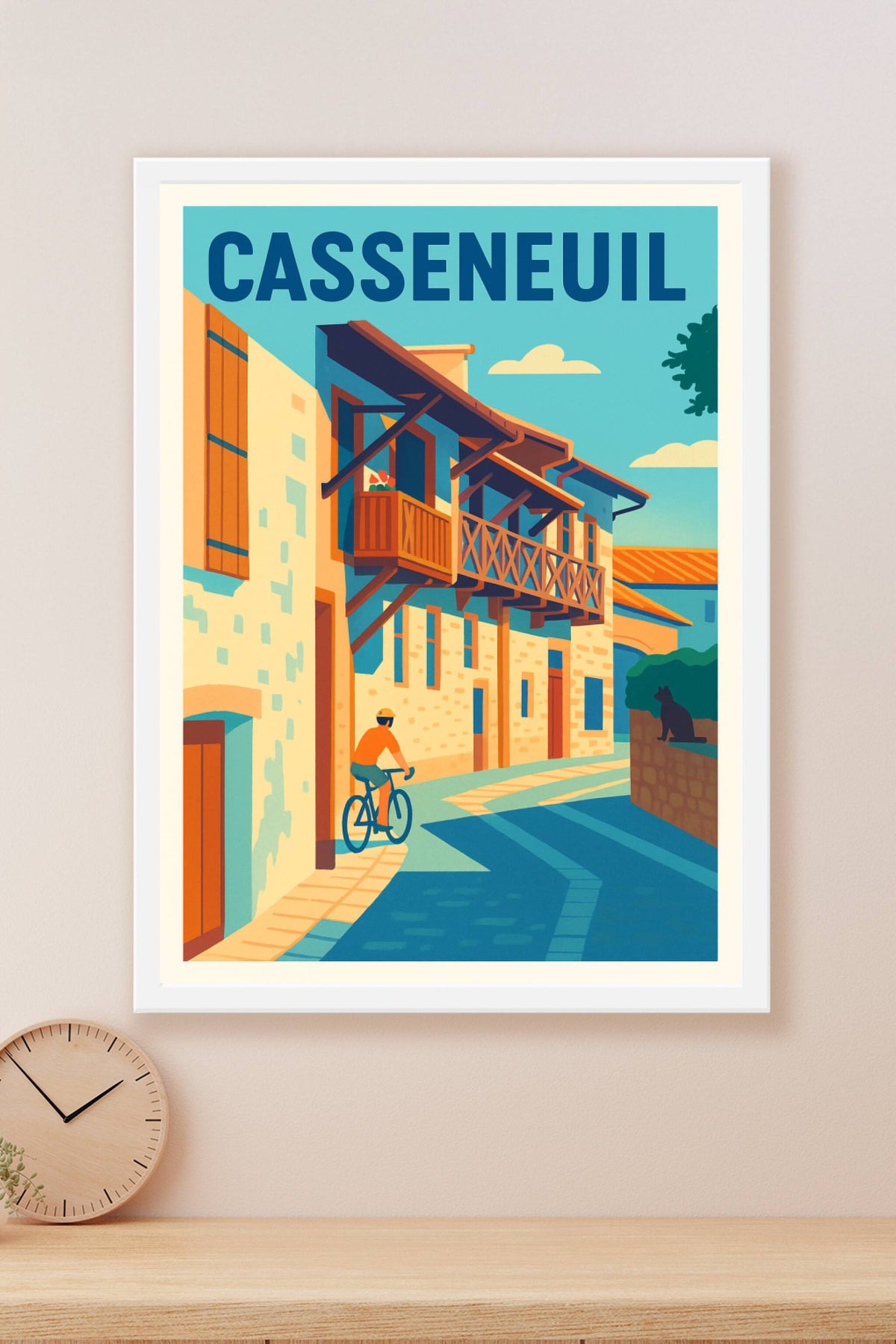 Affiche de Casseneuil - Flânerie colorée dans un village du Sud-Ouest