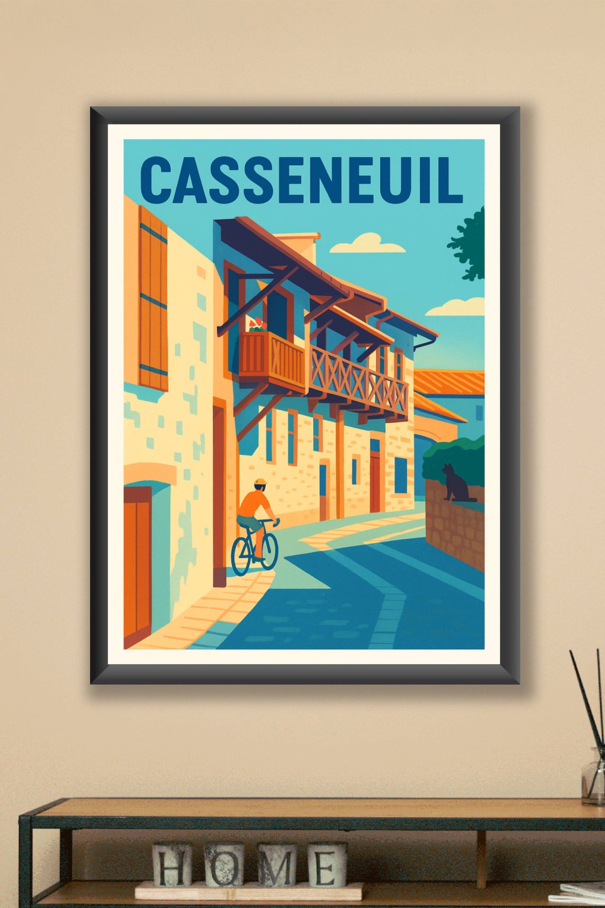 Affiche de Casseneuil - Flânerie colorée dans un village du Sud-Ouest