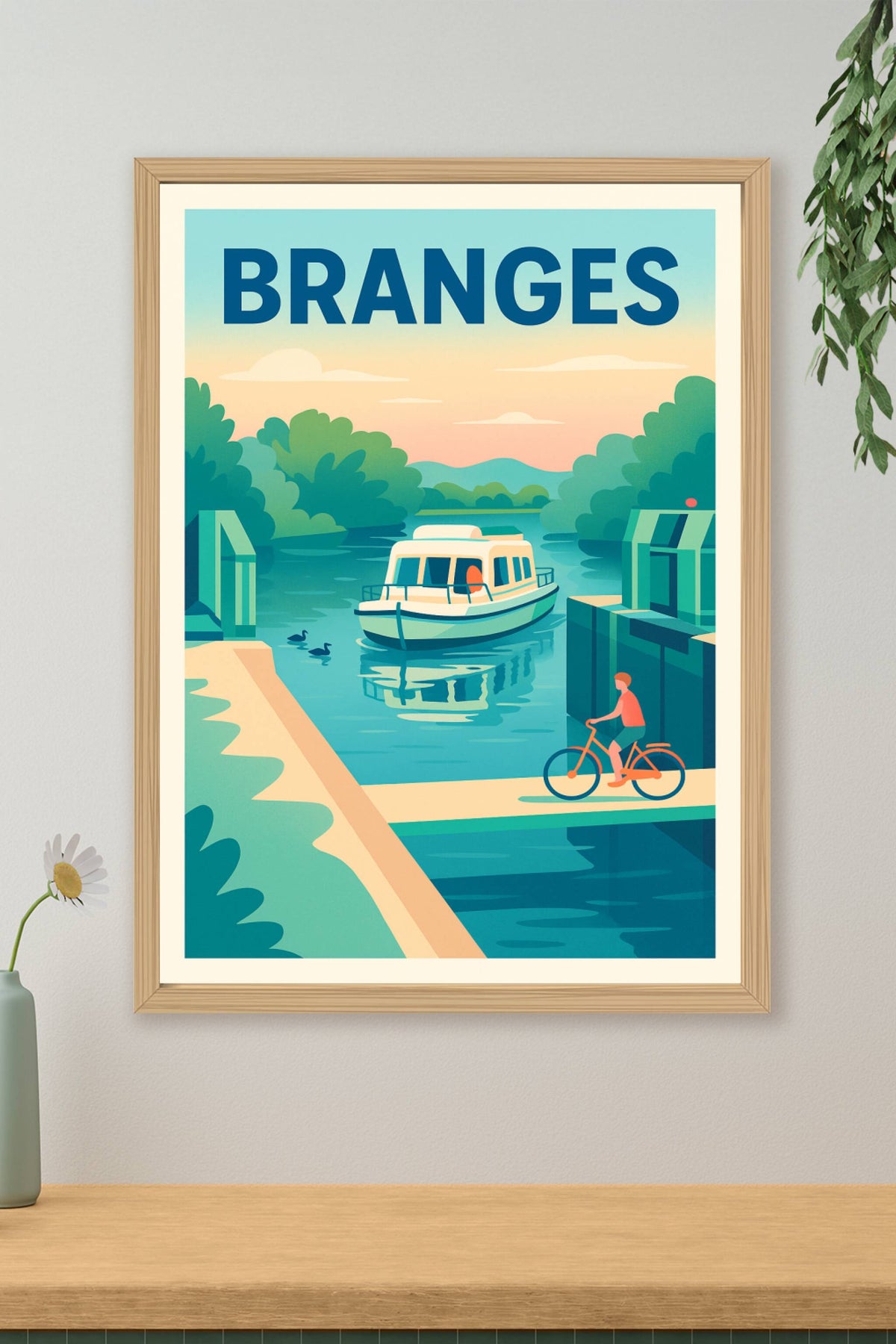 Affiche de Branges - L'évasion paisible au fil de l'eau