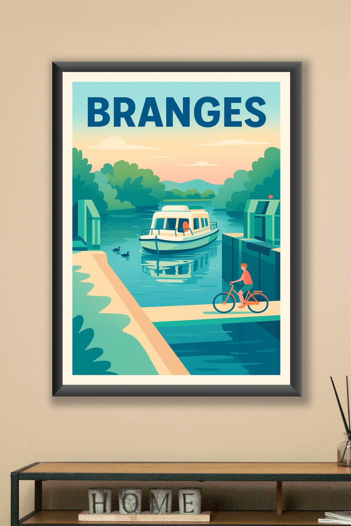 Affiche de Branges - L'évasion paisible au fil de l'eau