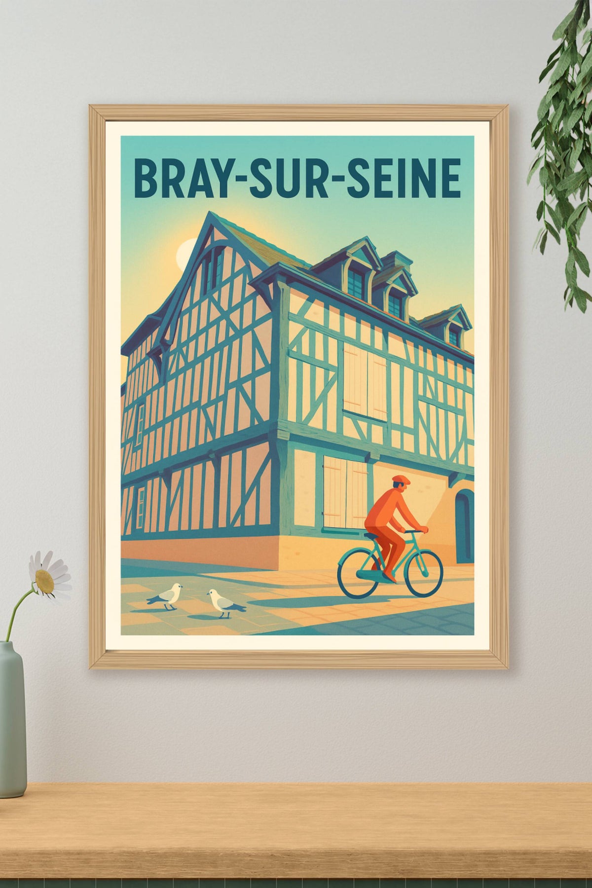 Affiche de Bray-sur-Seine - Charme et douceur d'une ville au bord de l'eau