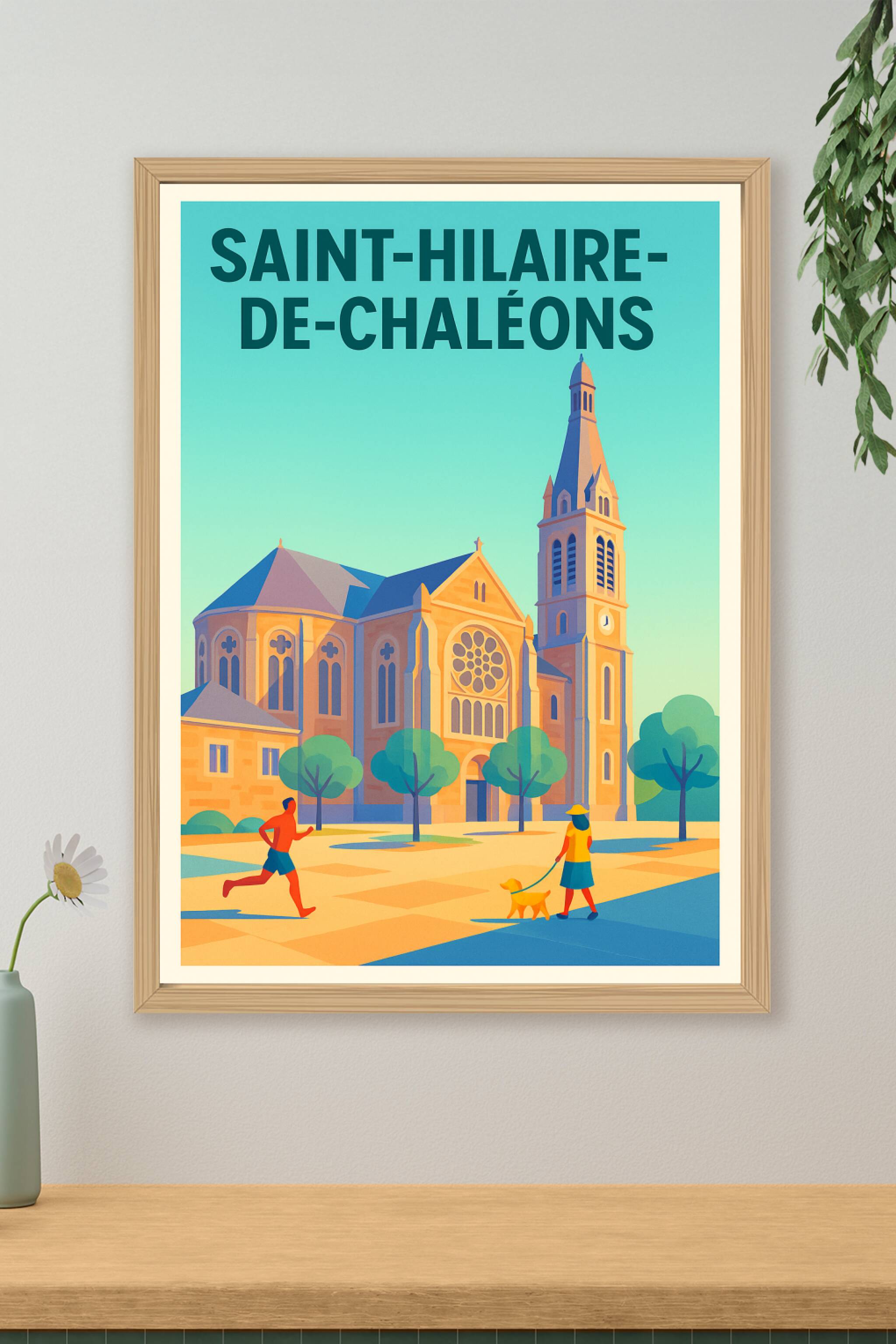 Affiche de Saint-Hilaire-de-Chaléons - Sérénité architecturale en lumière