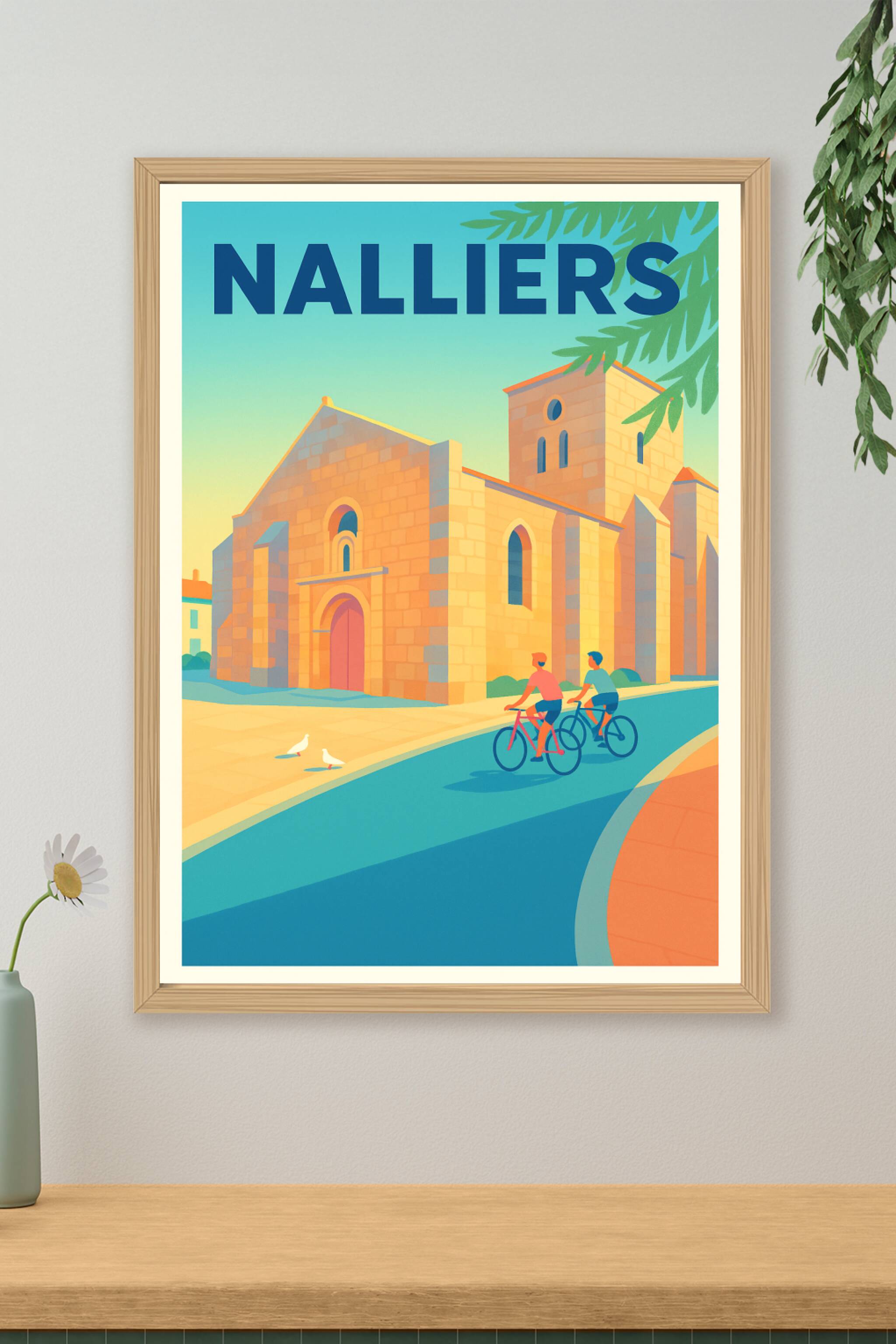 Affiche de Nalliers - L'élégance intemporelle sous le soleil