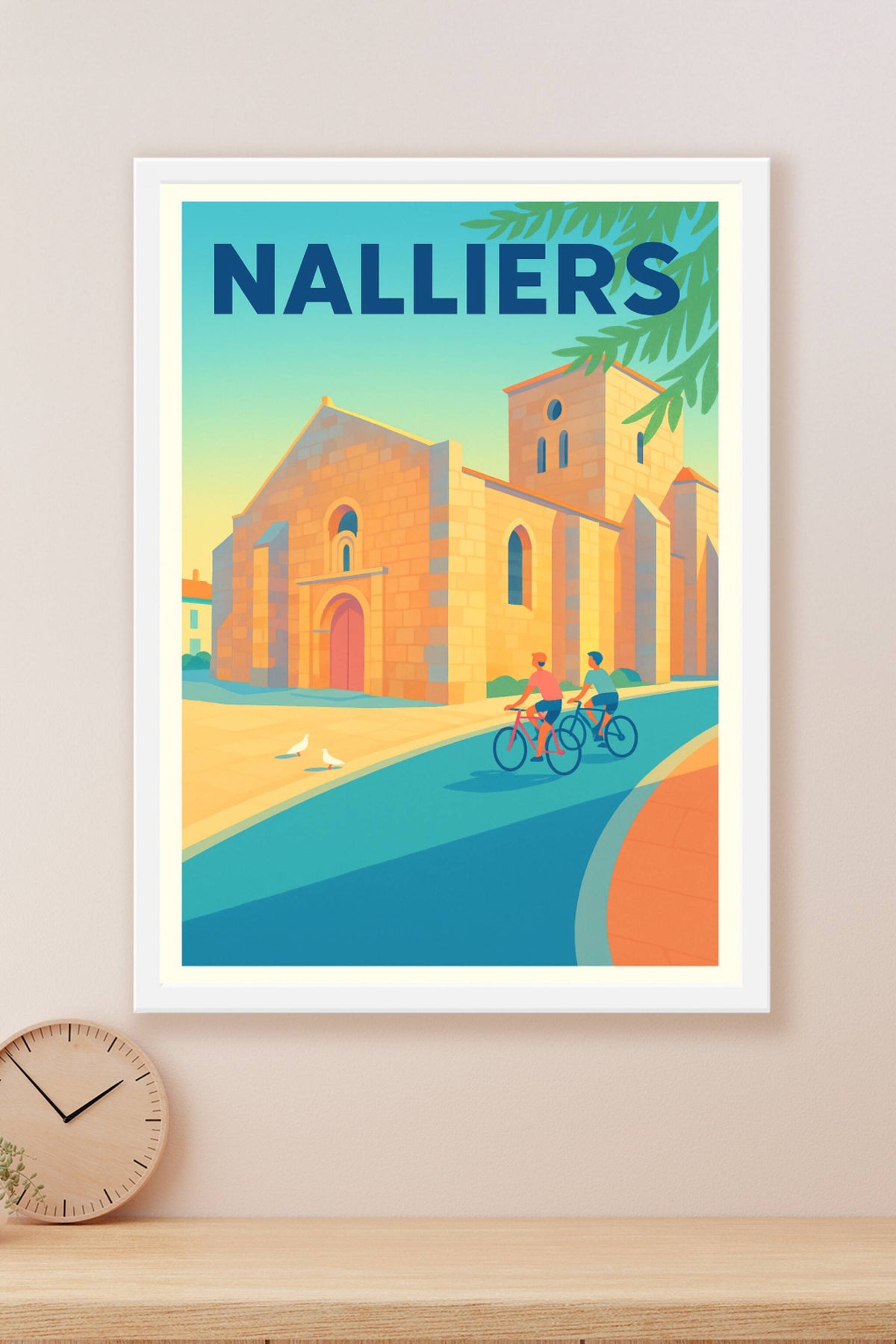 Affiche de Nalliers - L'élégance intemporelle sous le soleil