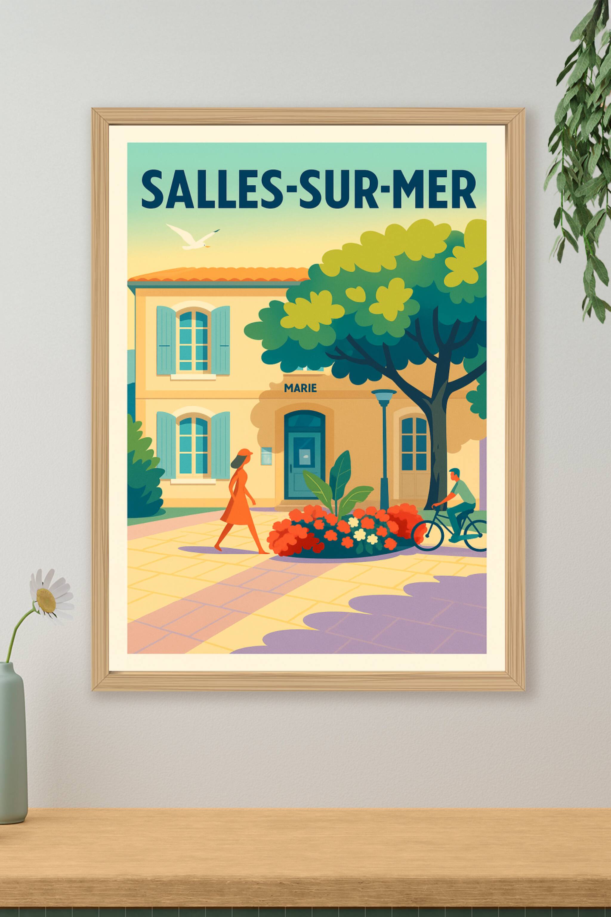 Affiche de Salles-sur-Mer - Charme et douceur de vie en bord de mer