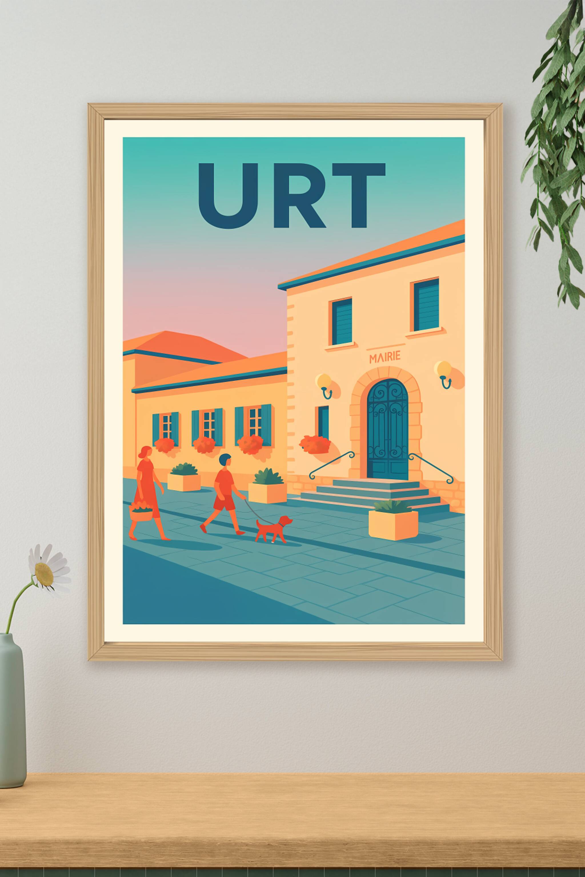 Affiche de Urt - Charme et douceur d'une mairie paisible