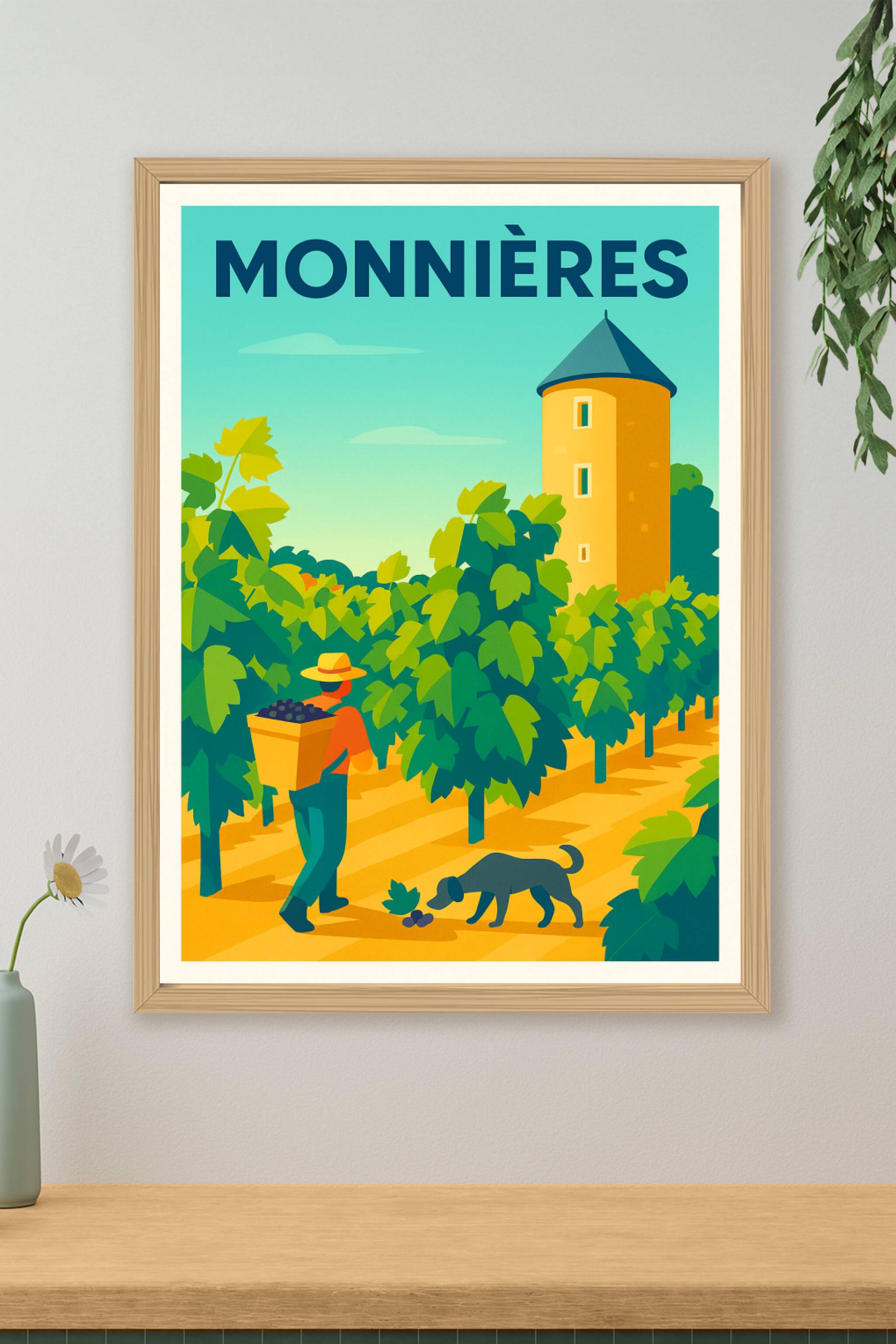 Affiche de Monnières - La douceur viticole en affiche