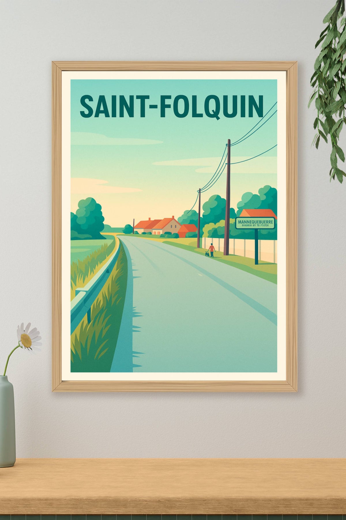 Affiche de Saint-Folquin - La sérénité des paysages campagnards