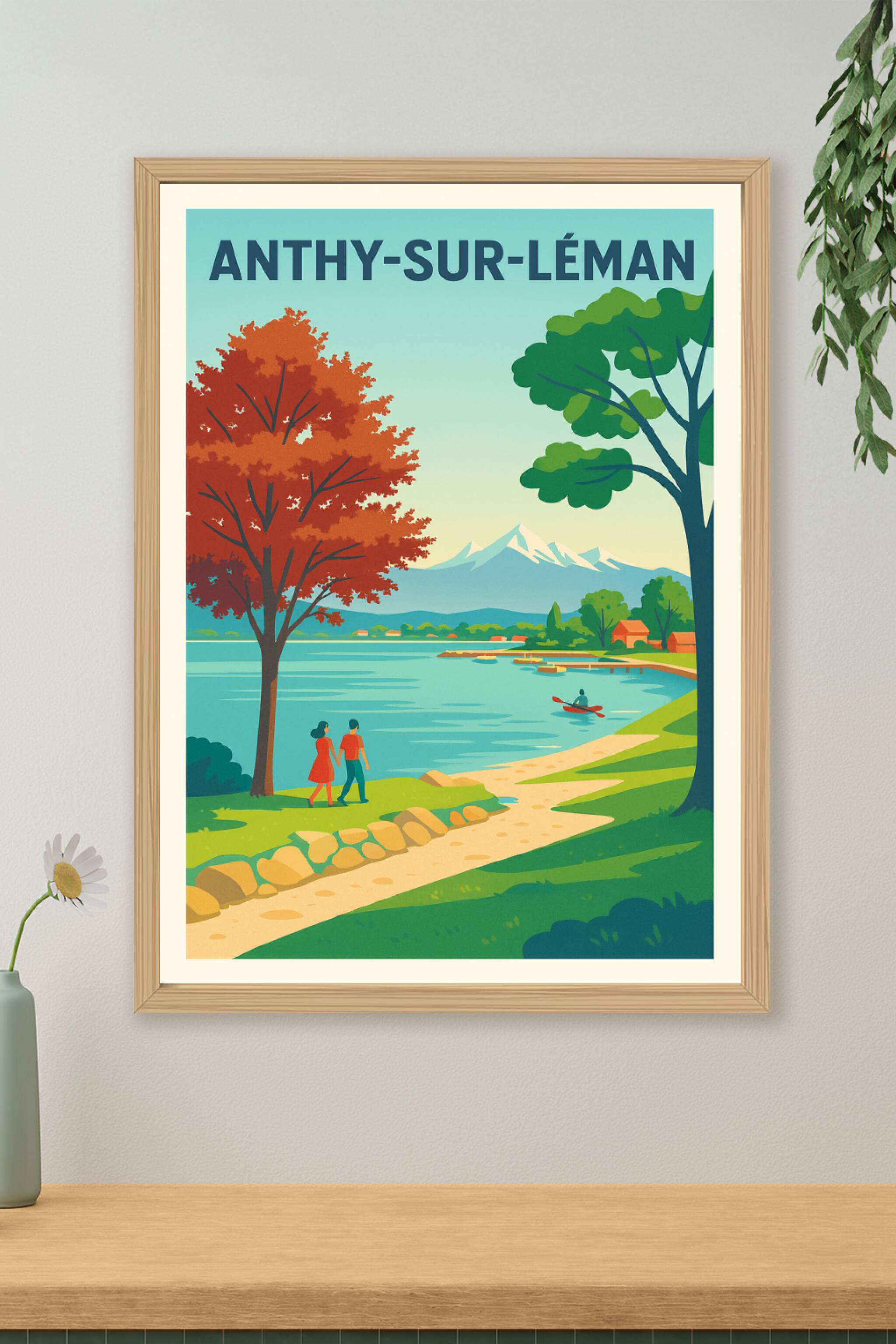 Affiche de Anthy-sur-Léman - Promenade bucolique au bord du lac