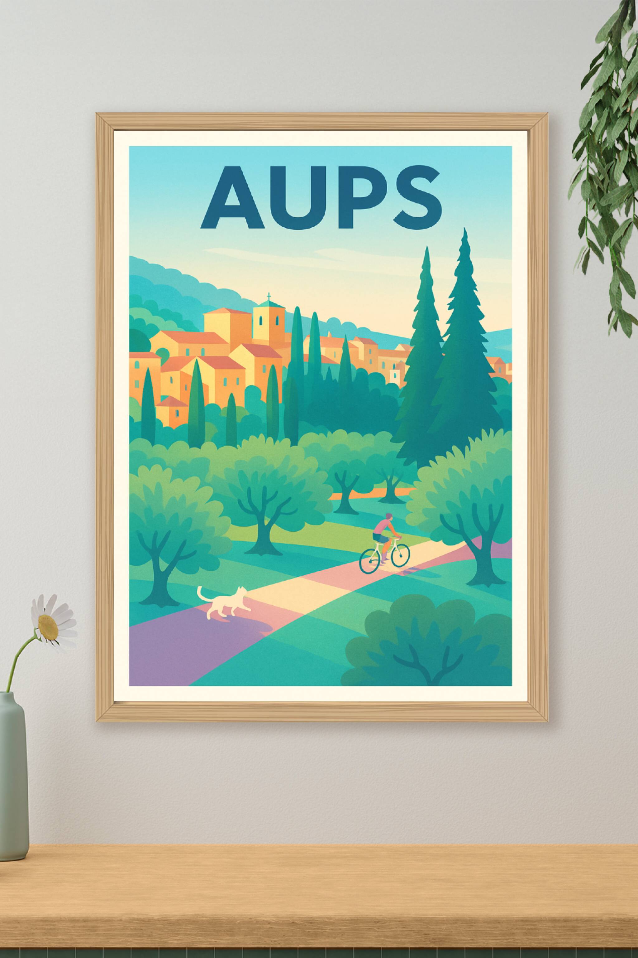 Affiche de Aups - Évasion et nature en Provence