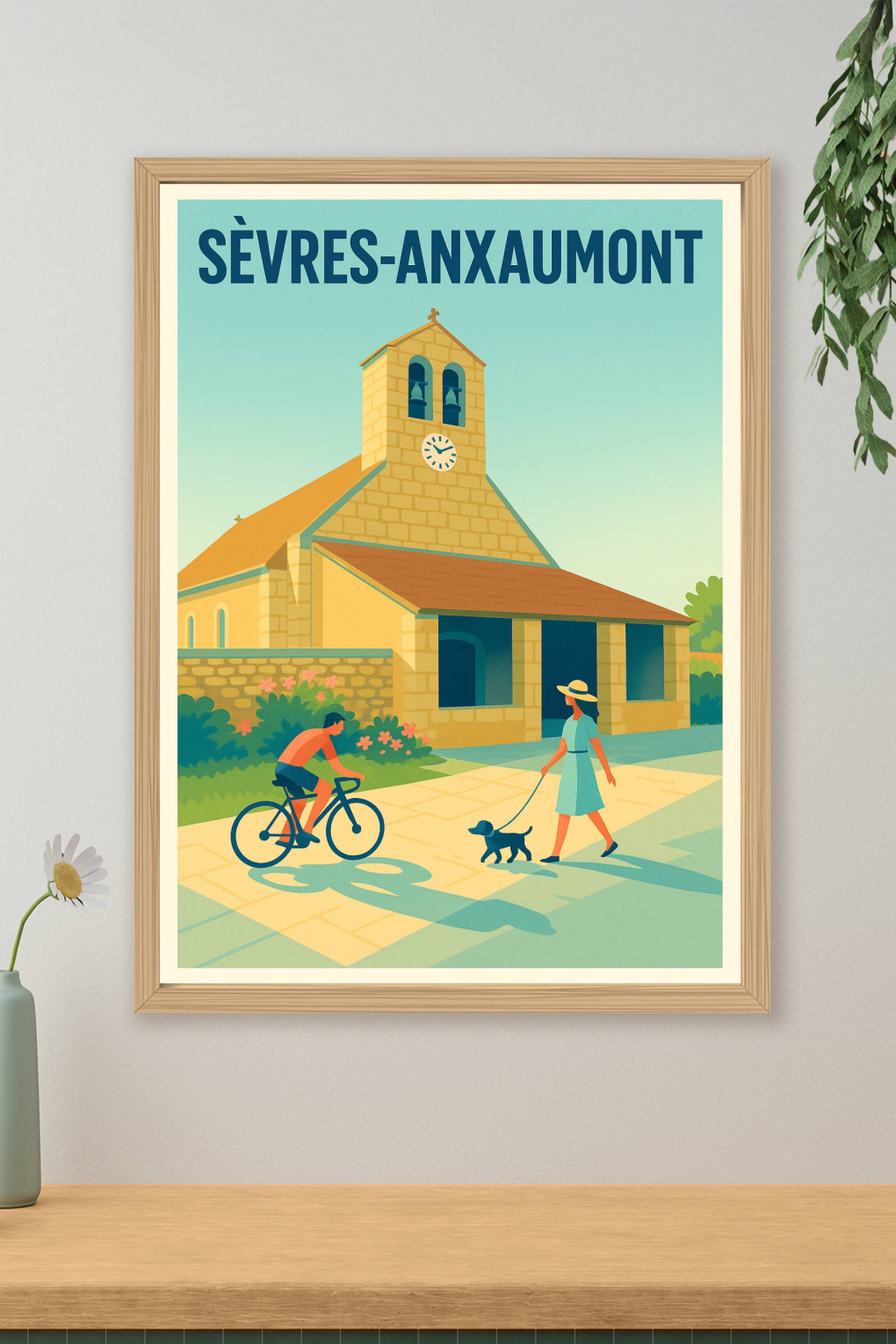 Affiche de Sèvres-Anxaumont - Douceur de vie au cœur du village