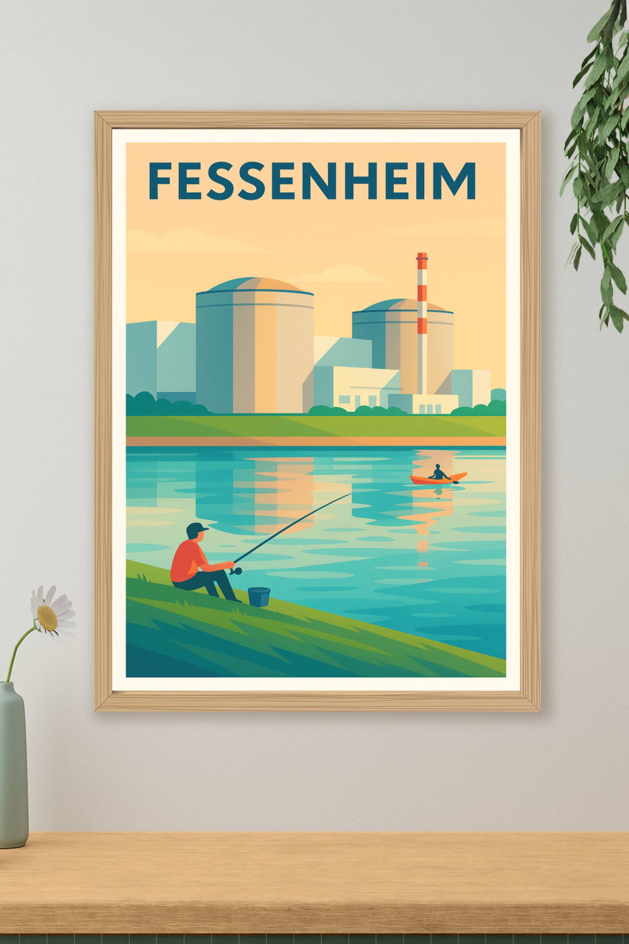 Affiche de Fessenheim - Tranquillité au bord de l'eau industrielle