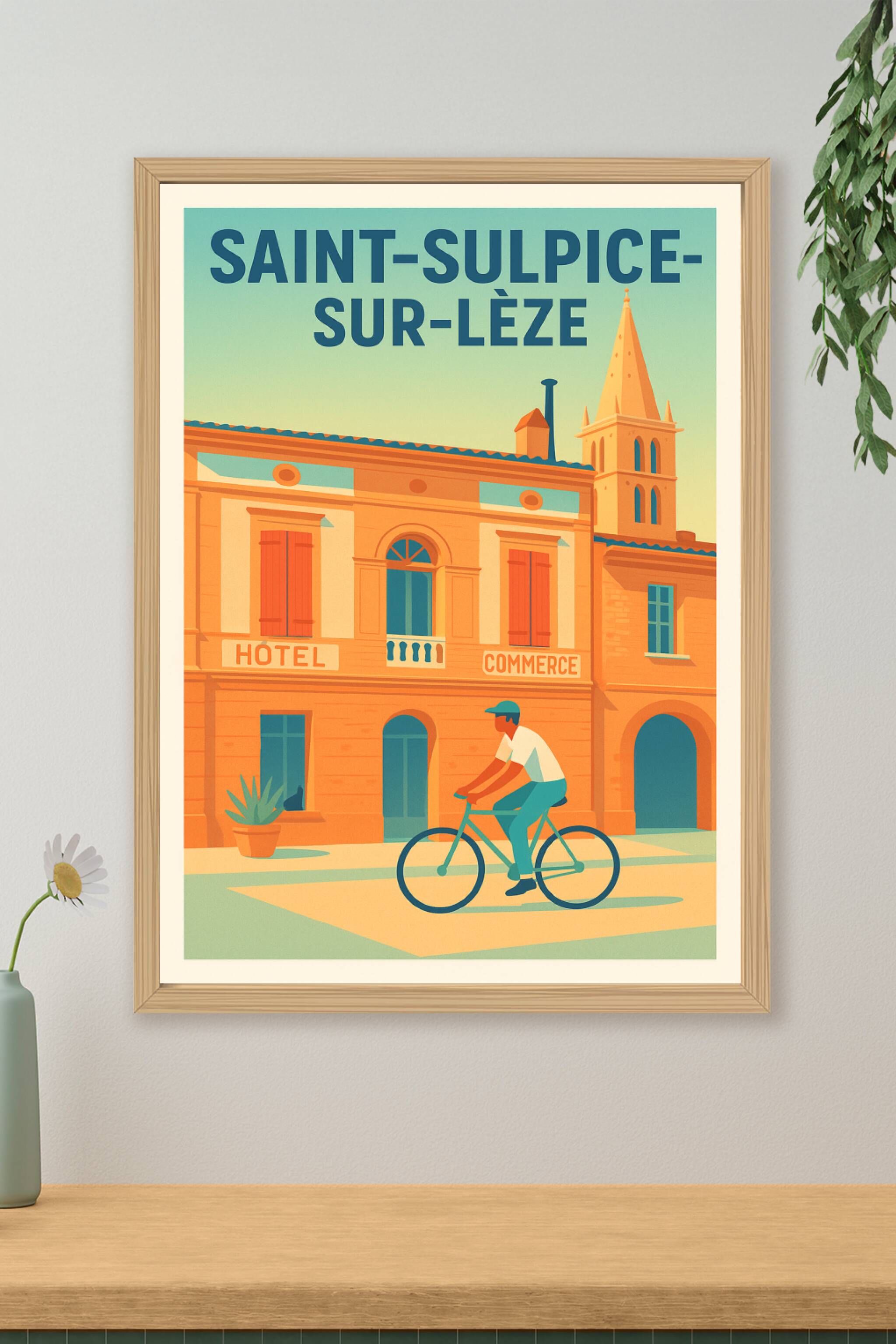 Affiche de Saint-Sulpice-sur-Lèze - L'élégance du sud-ouest à vélo