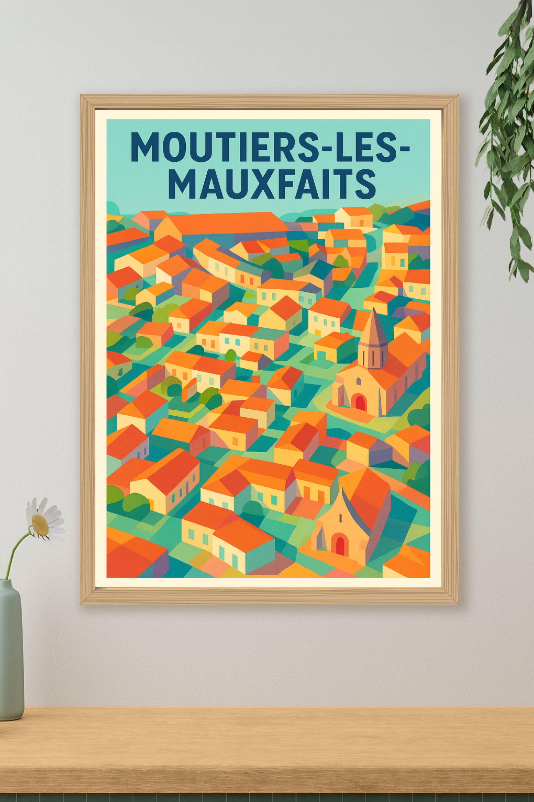 Affiche de Moutiers-les-Mauxfaits - Charme coloré de la Vendée