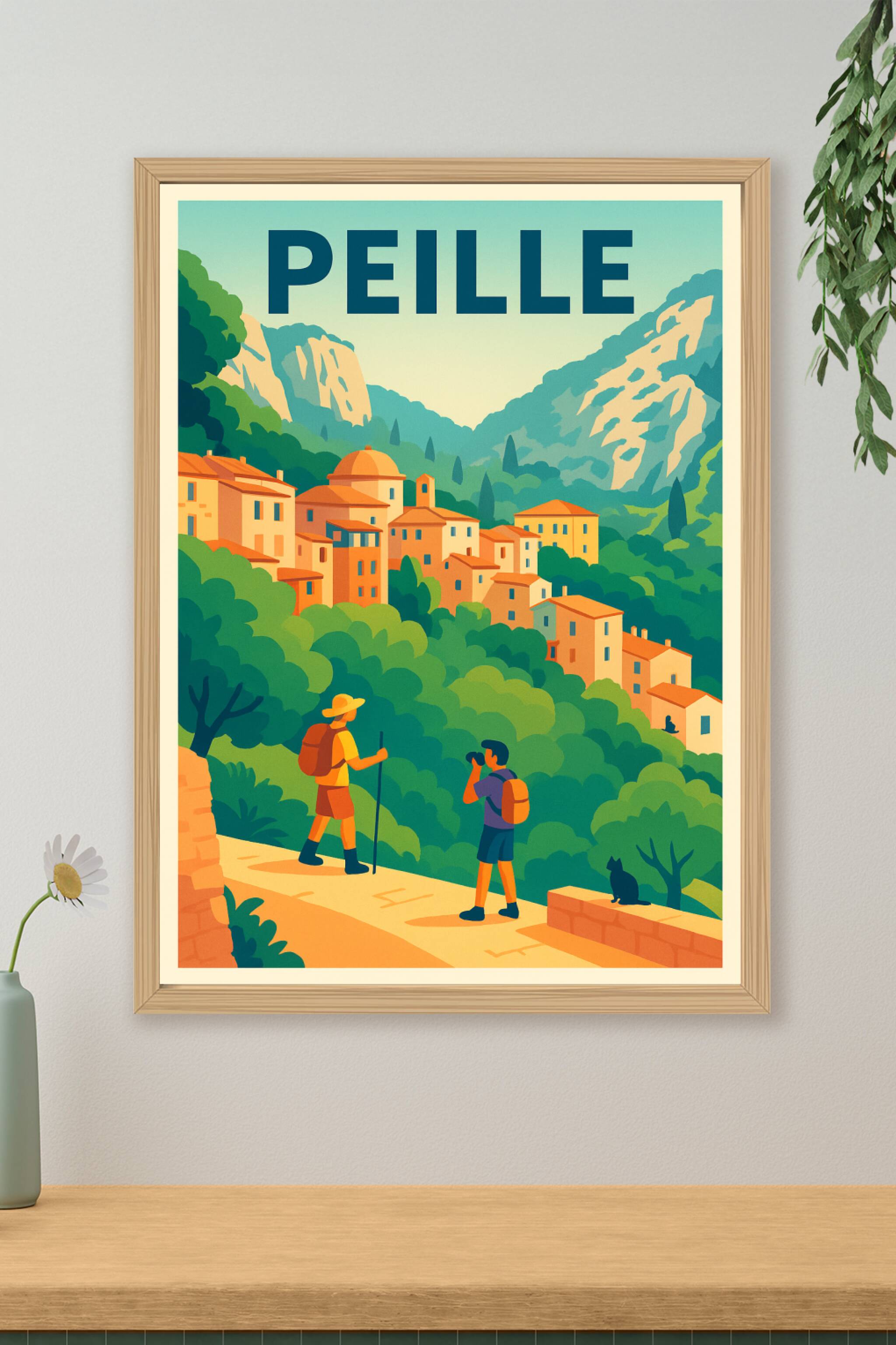 Affiche de Peille - Le charme pittoresque des villages perchés