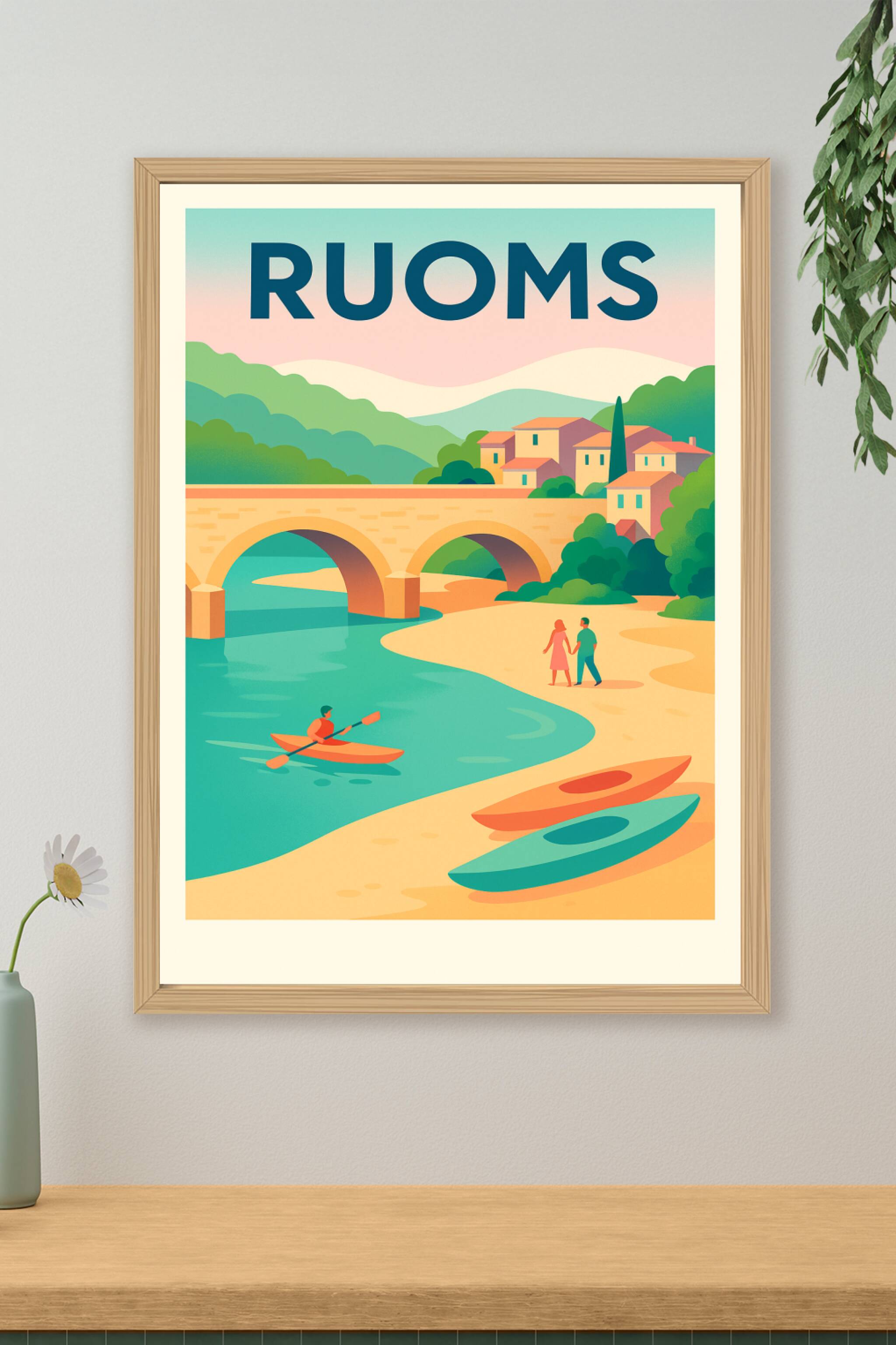 Affiche de Ruoms - Évasion et douceur au bord de l'Ardèche