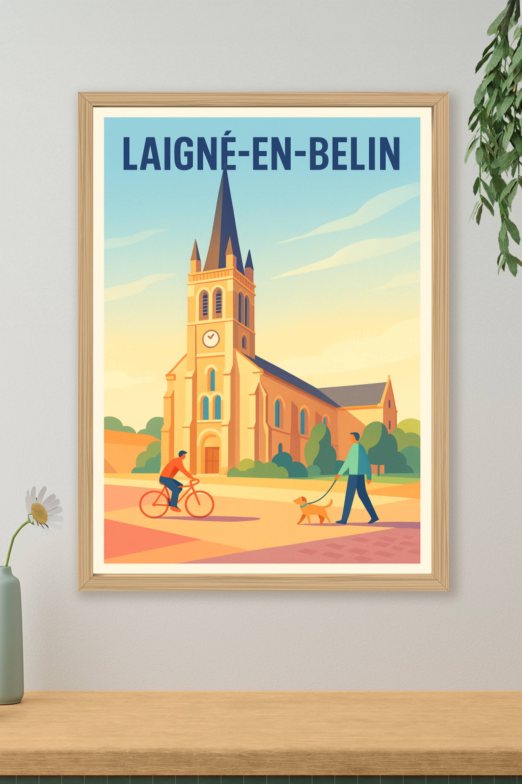 Affiche de Laigné-en-Belin - Charme paisible et patrimoine en lumière