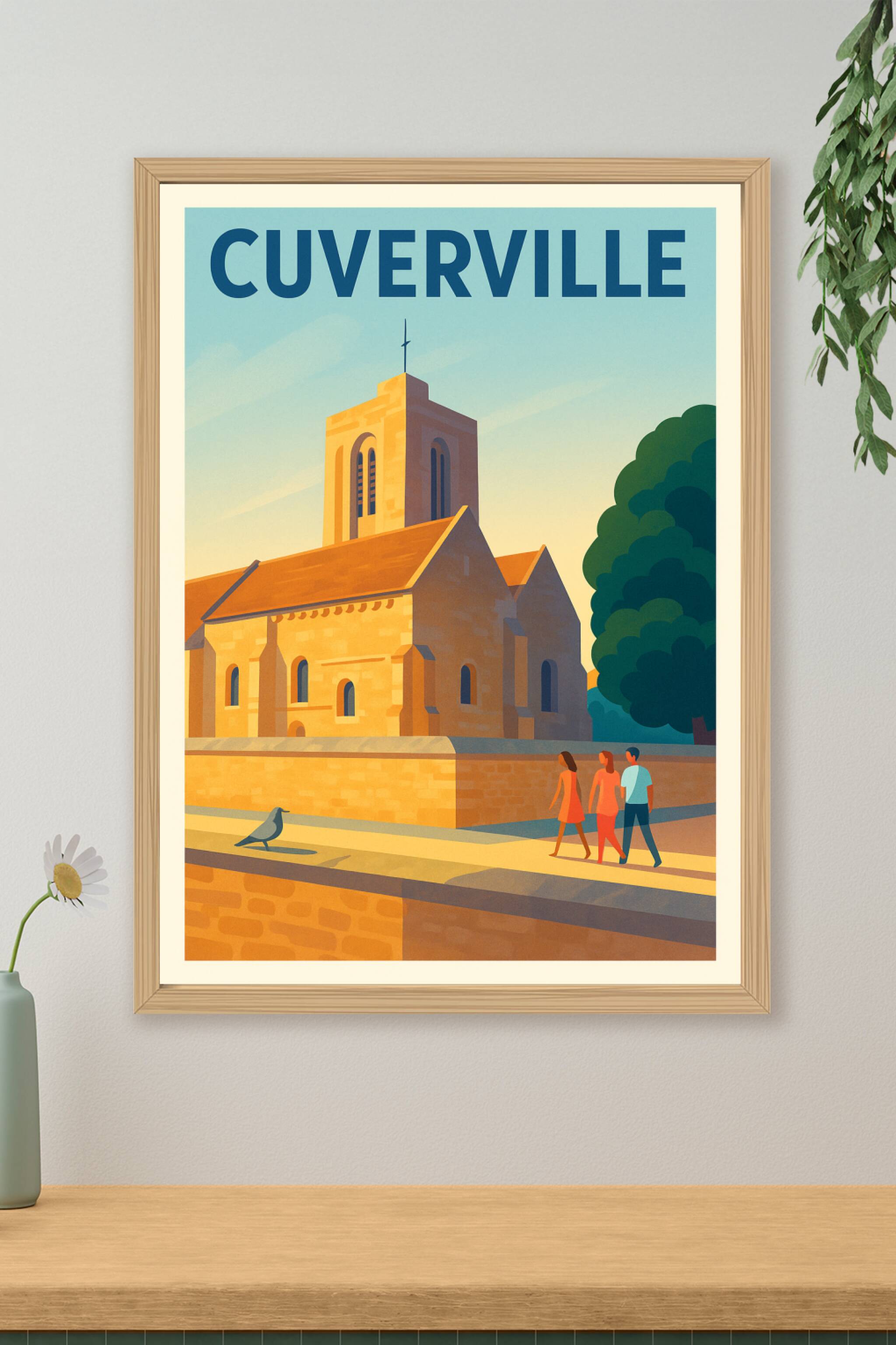 Affiche de Cuverville - Lumières douces et architecture paisible