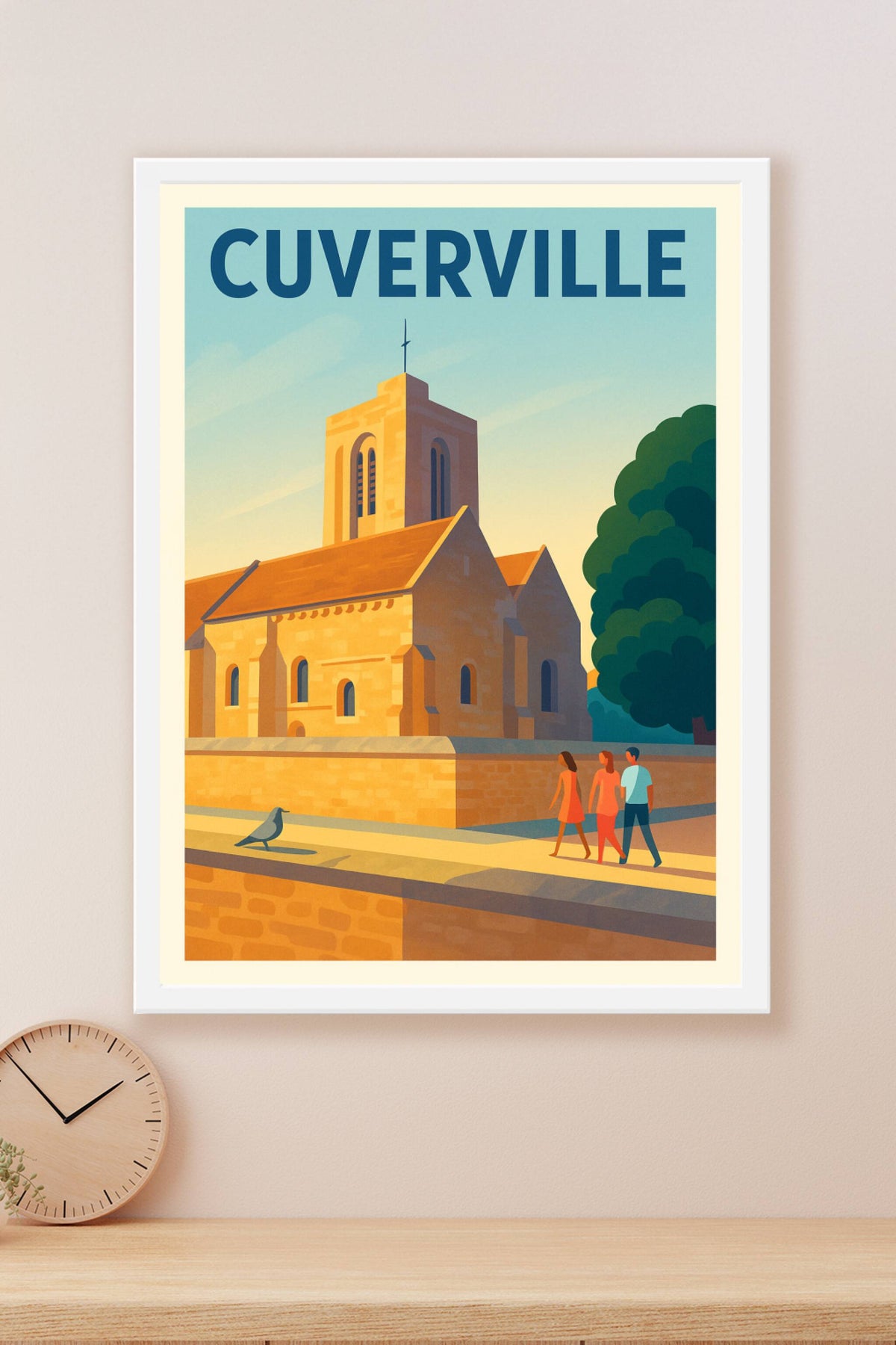 Affiche de Cuverville - Lumières douces et architecture paisible