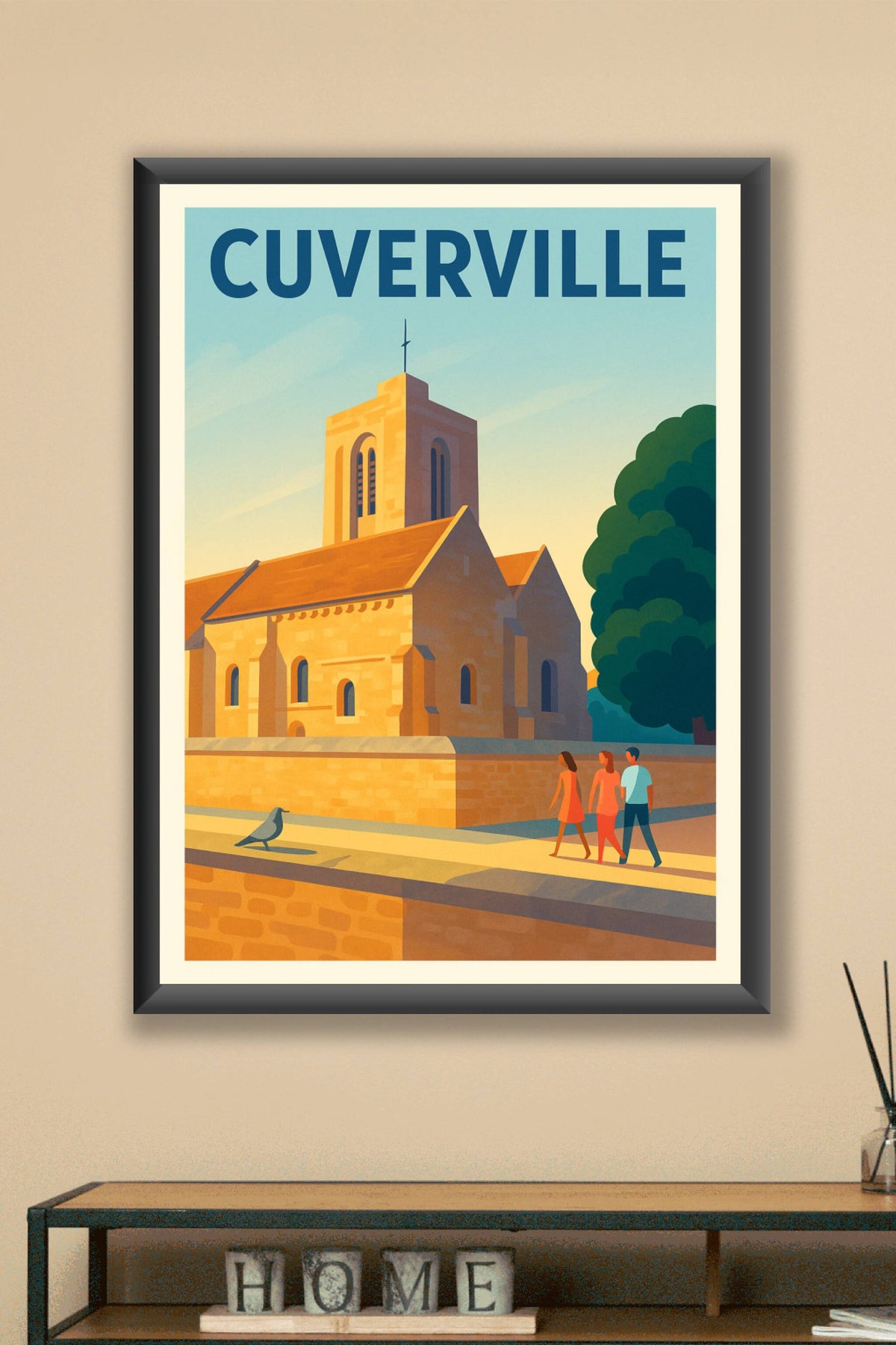 Affiche de Cuverville - Lumières douces et architecture paisible