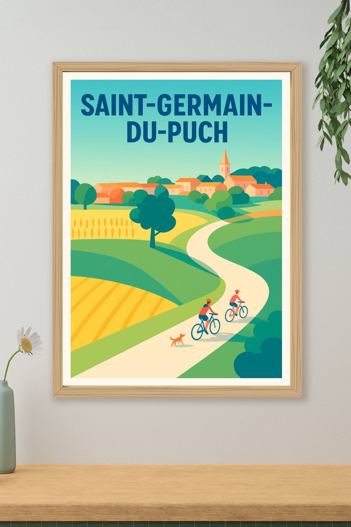 Affiche de Saint-Germain-du-Puch - Évasion à vélo au cœur de la campagne