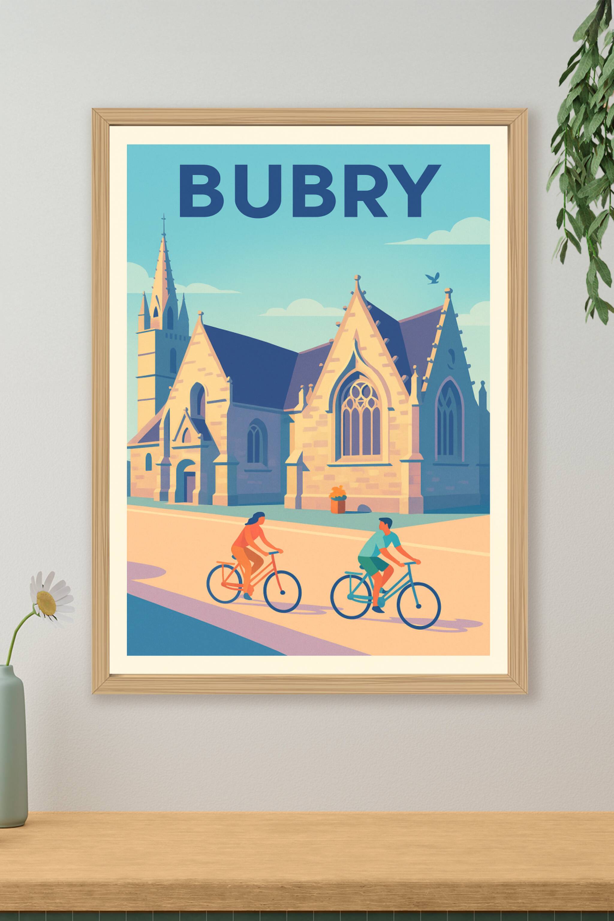 Affiche de Bubry - Flânerie à vélo au cœur de l'architecture bretonne
