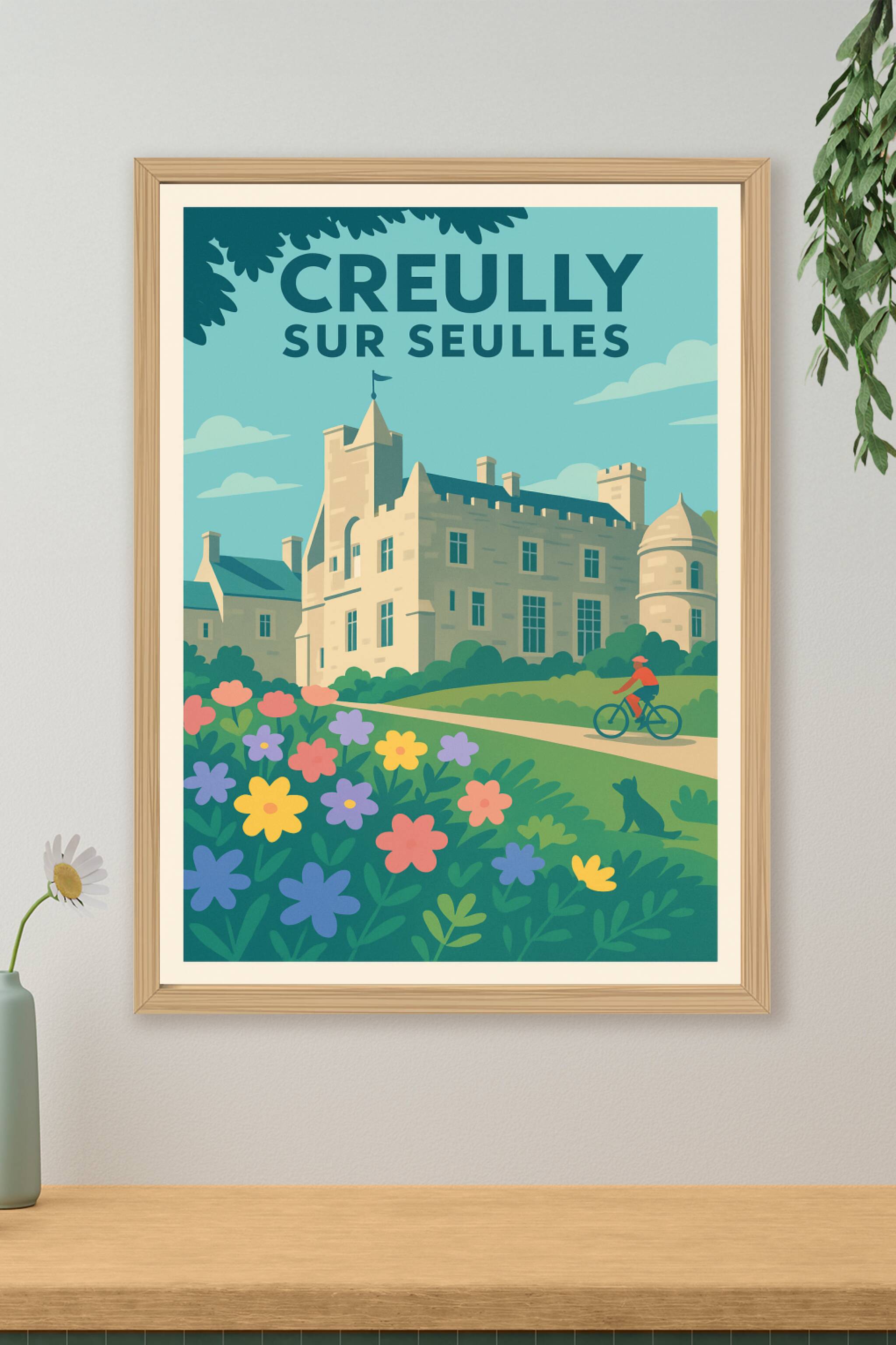 Affiche de Creully sur Seulles - Charme bucolique normand