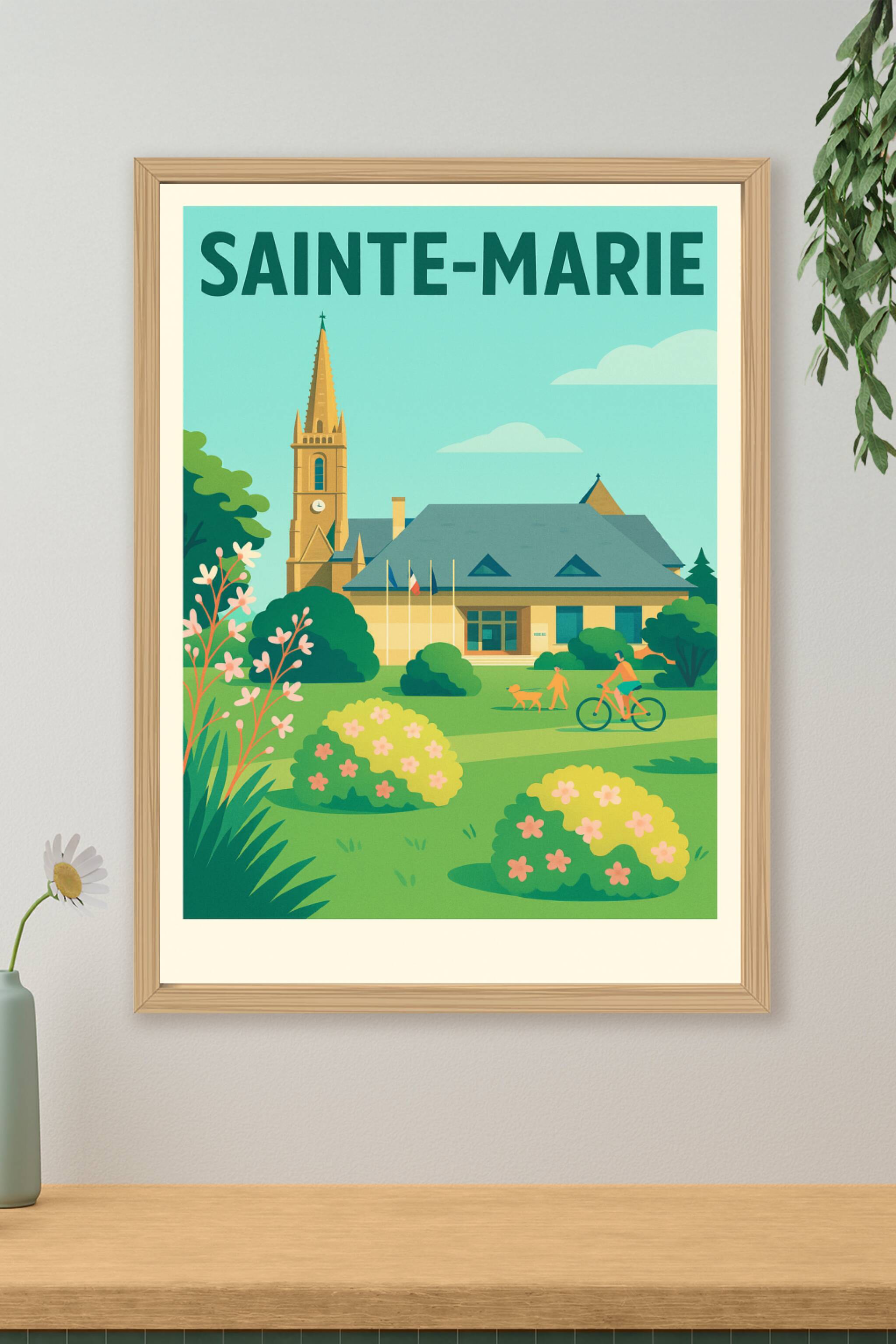 Affiche de Sainte-Marie - Un coin de sérénité et de nature