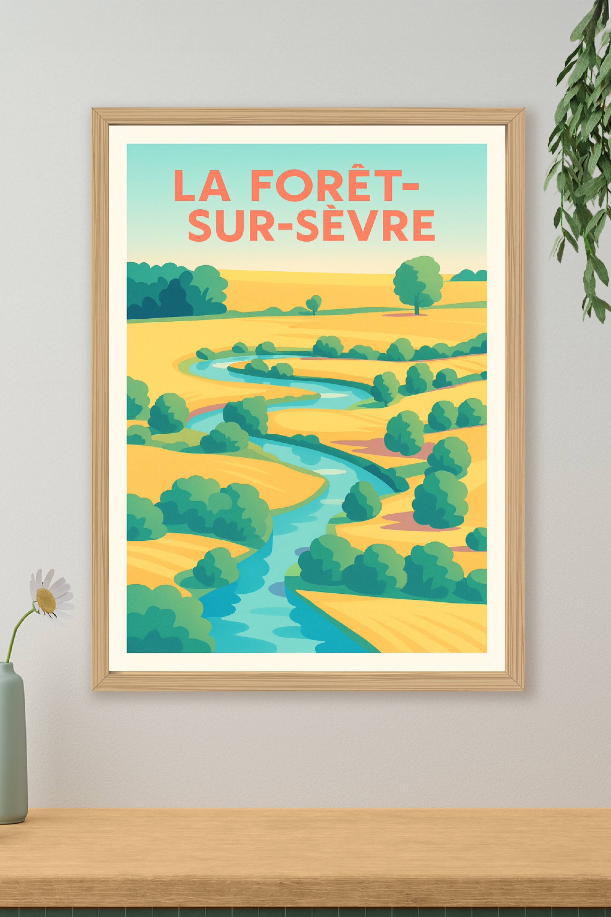 Affiche de La Forêt-sur-Sèvre - Une rivière paisible au cœur de la campagne