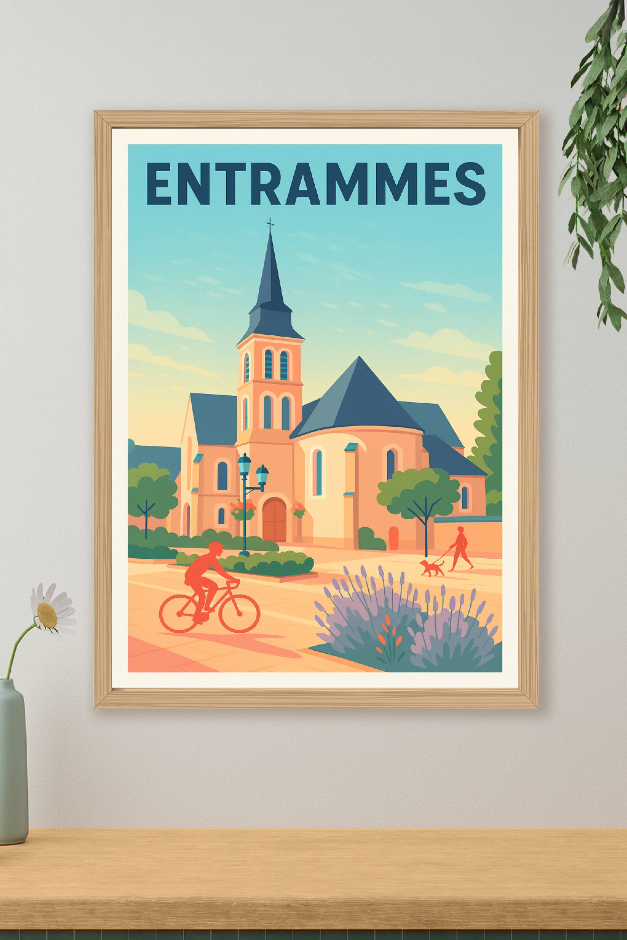 Affiche de Entrammes - Charme et sérénité à l'église du village