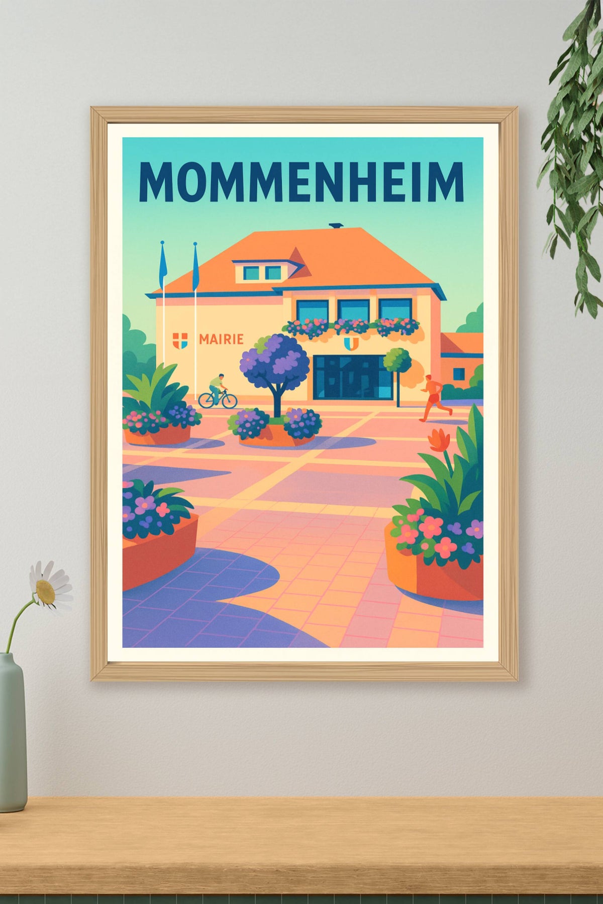 Affiche de Mommenheim - Charme paisible de la mairie en lumière douce