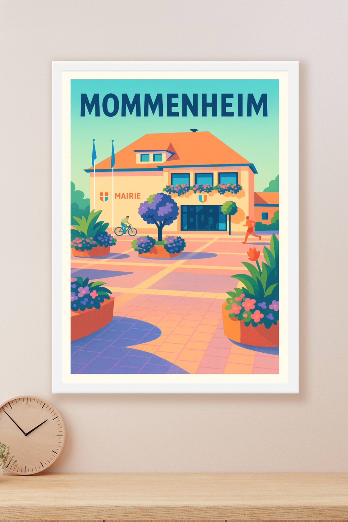 Affiche de Mommenheim - Charme paisible de la mairie en lumière douce