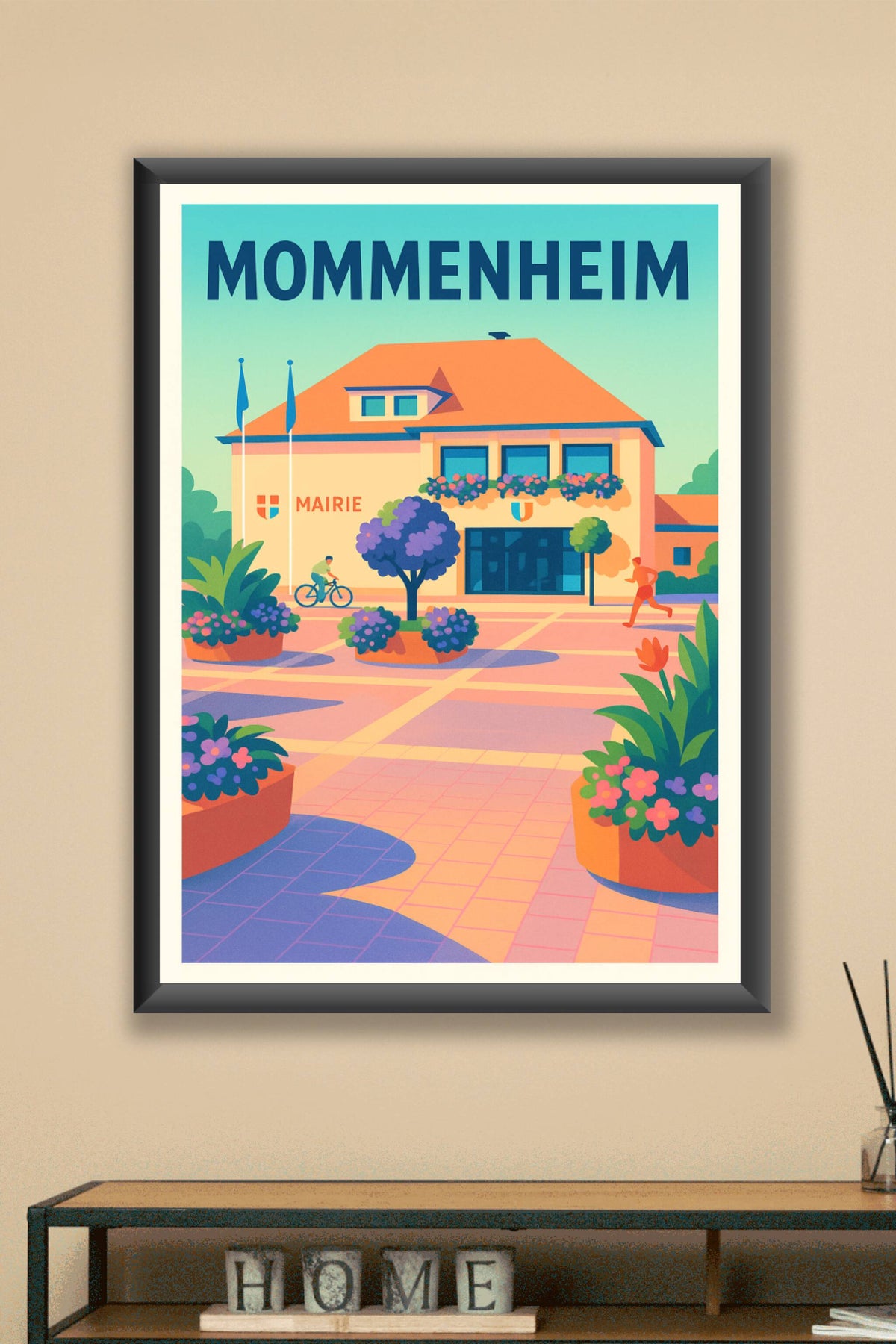 Affiche de Mommenheim - Charme paisible de la mairie en lumière douce