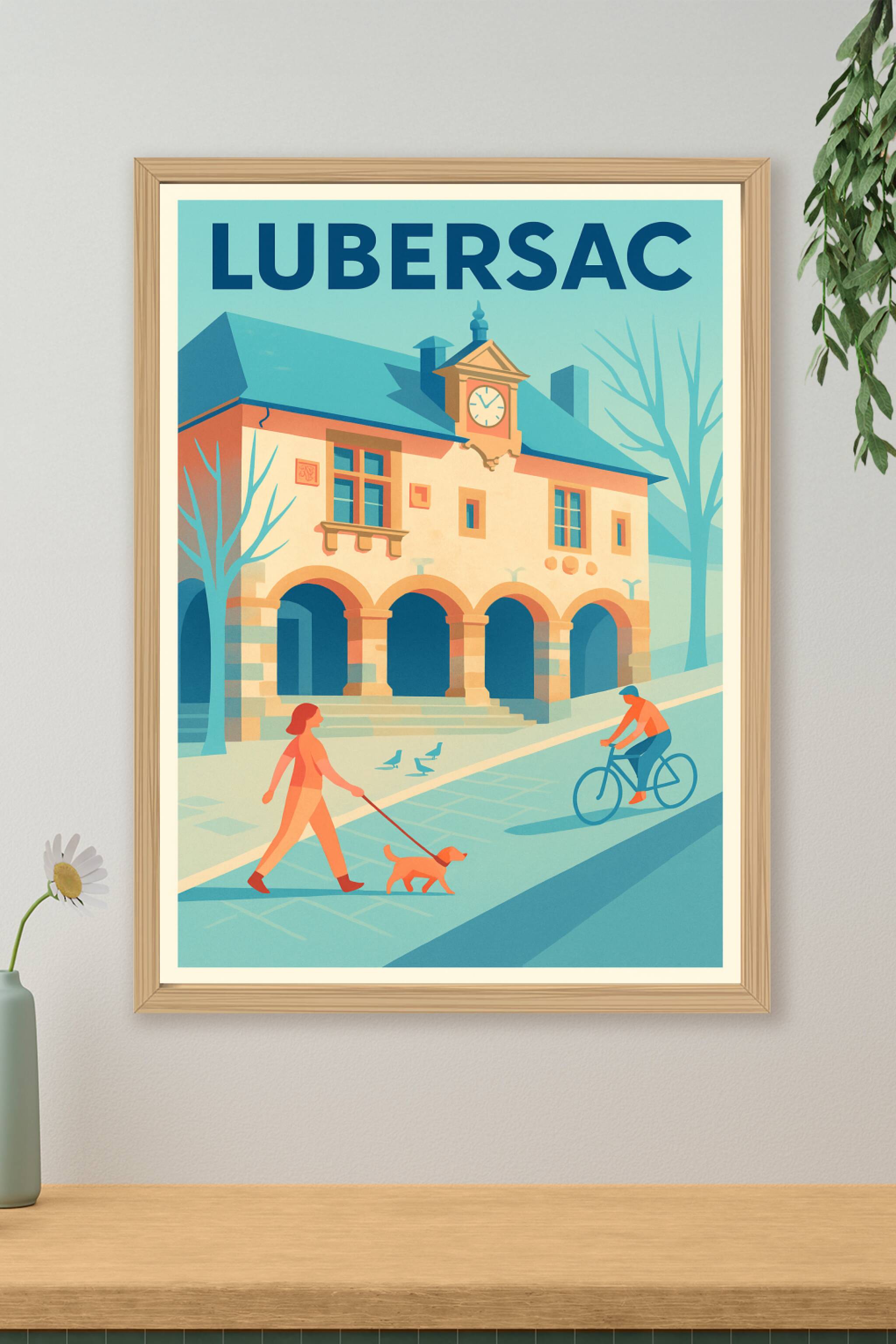 Affiche de Lubersac - Charme et Sérénité aux Rues Calmes
