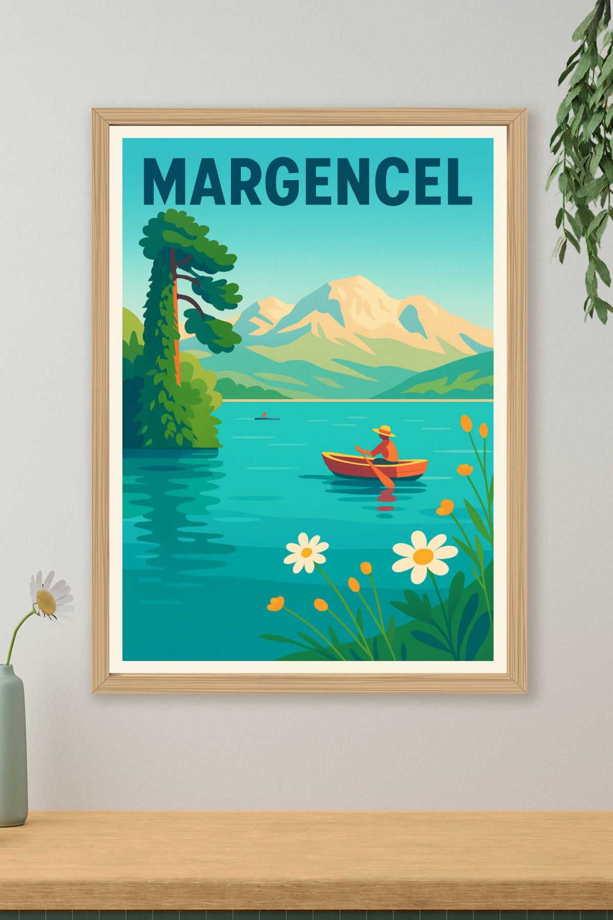 Affiche de Margencel - Invitation à la douceur du lac Léman