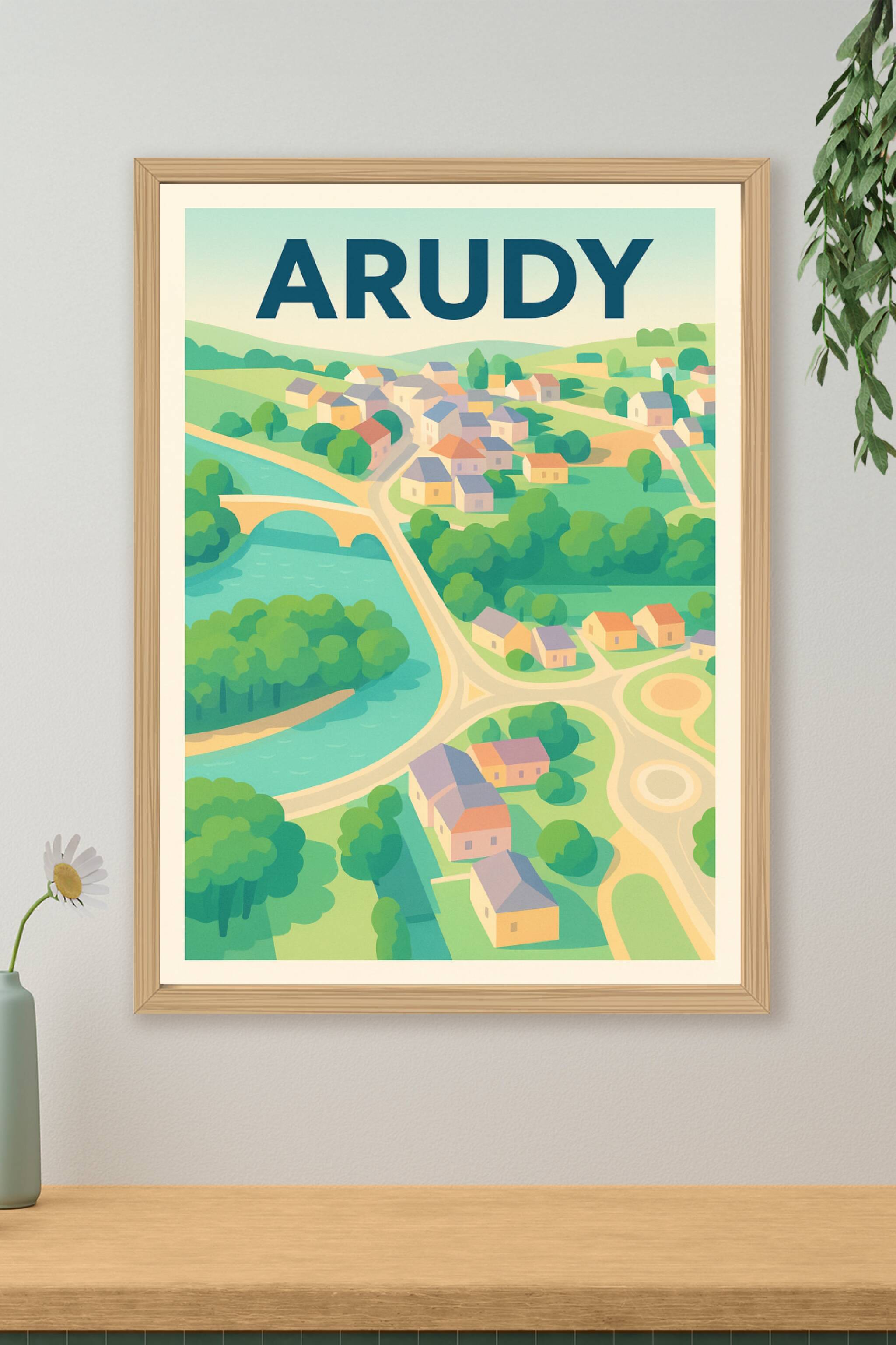 Affiche de Arudy - Charme bucolique des Pyrénées