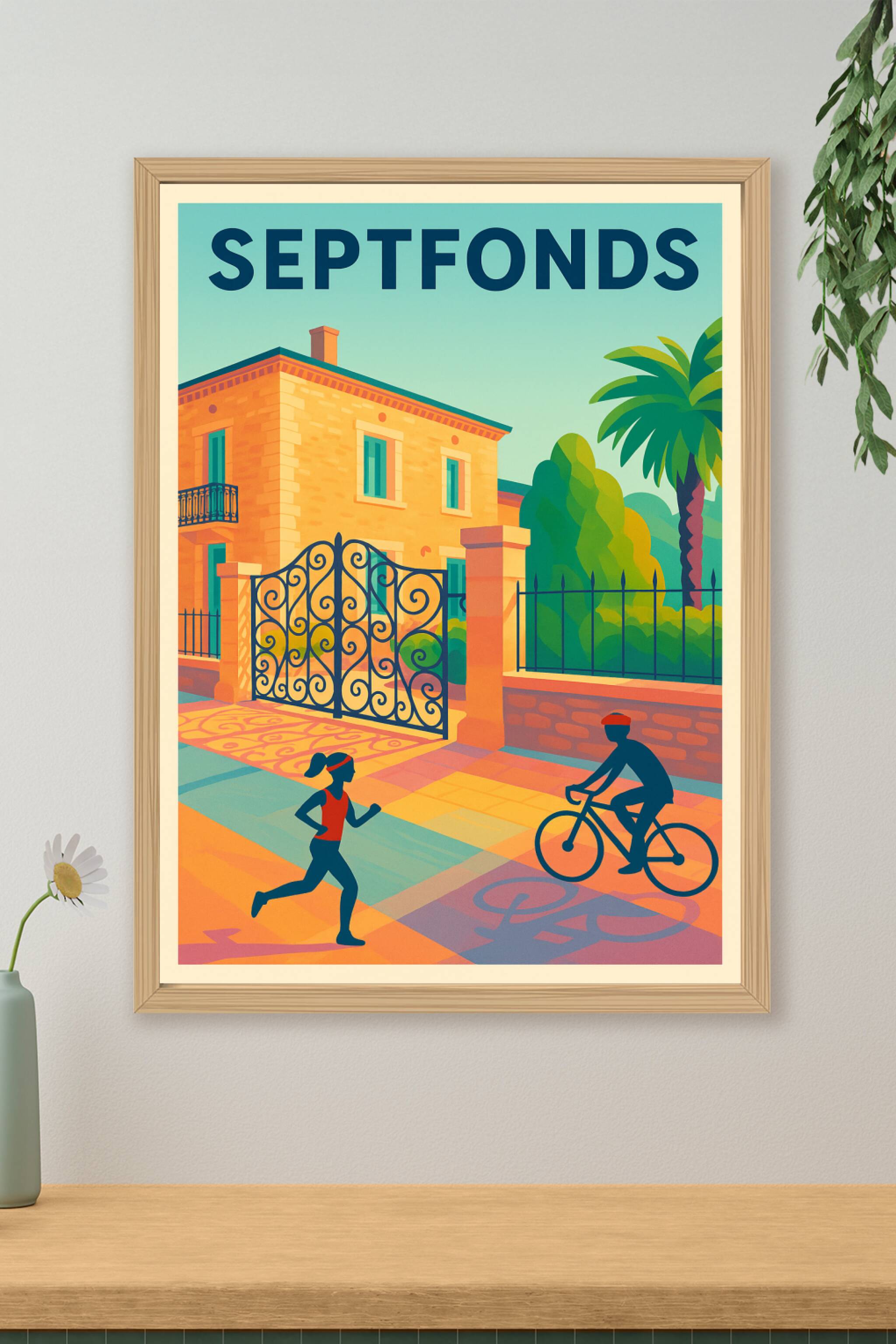 Affiche de Septfonds - Charme et douceur de vivre au soleil