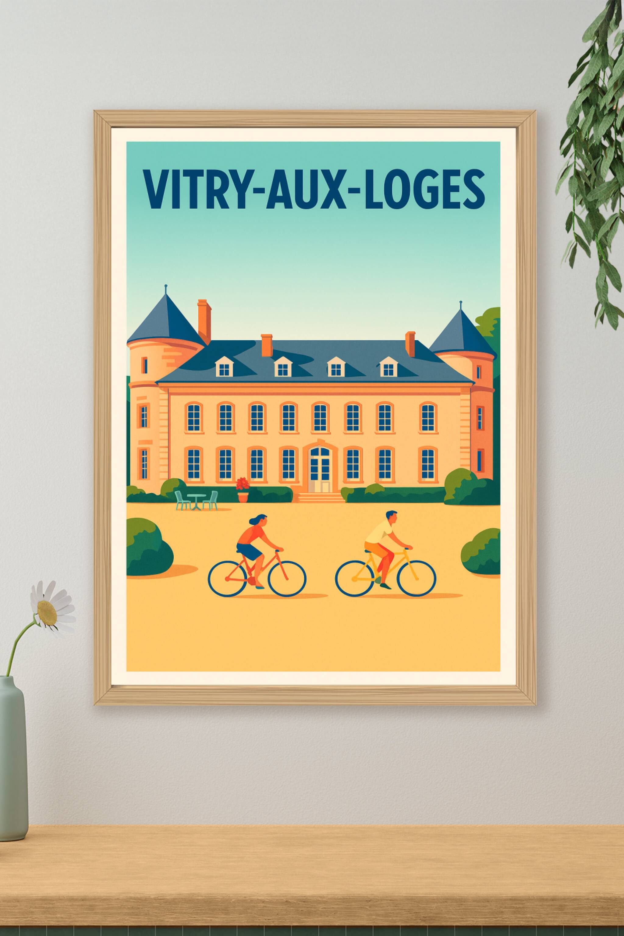 Affiche de Vitry-aux-Loges - Charme et douceur à vélo