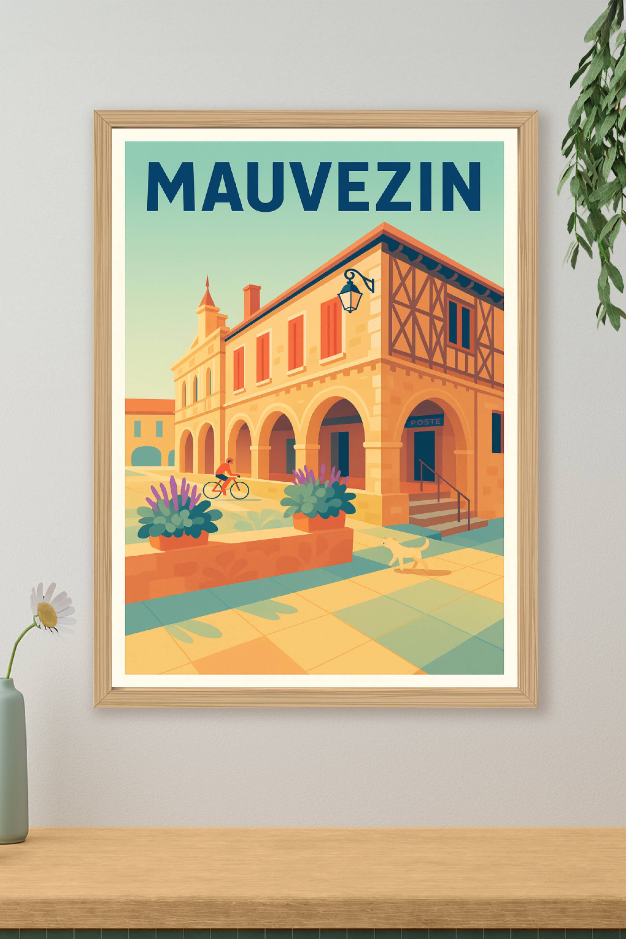 Affiche de Mauvezin - Charme pittoresque et douceur de vie
