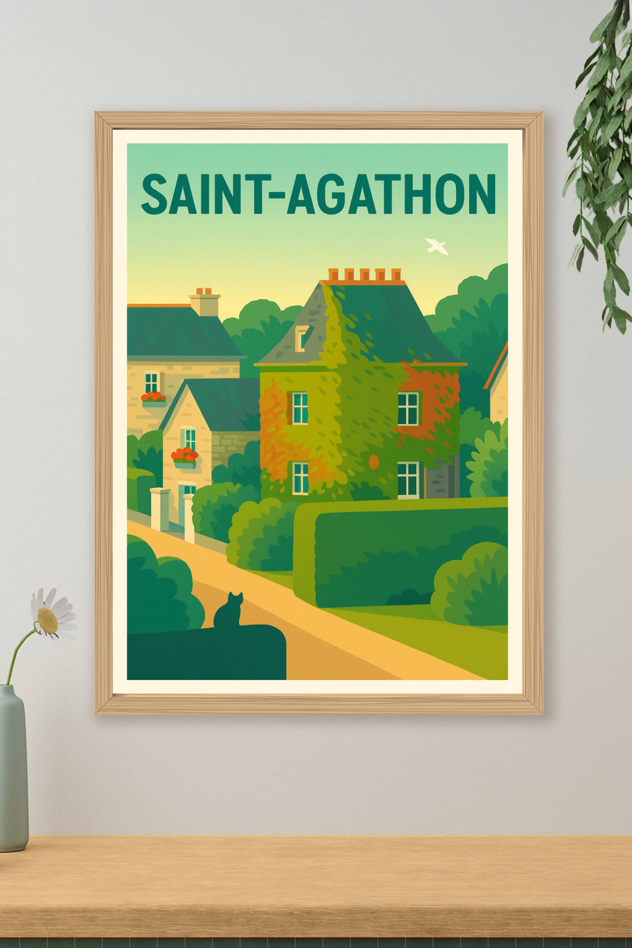 Affiche de Saint-Agathon - Harmonie paisible au cœur de la nature