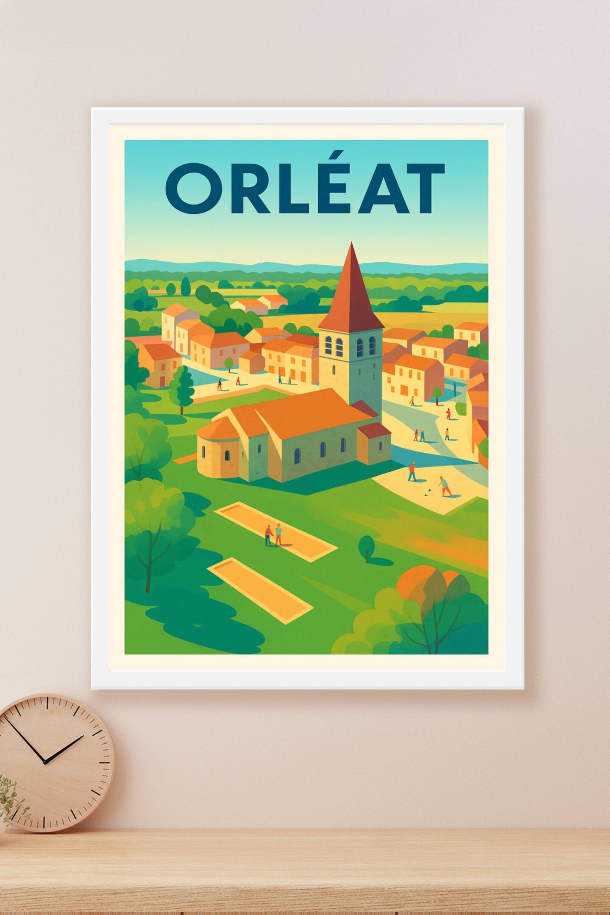 Affiche de Orléat - Une vue paisible au cœur du village
