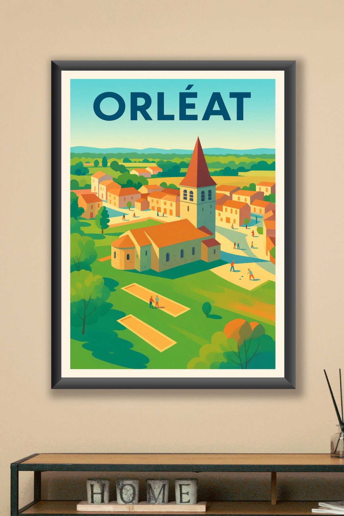 Affiche de Orléat - Une vue paisible au cœur du village