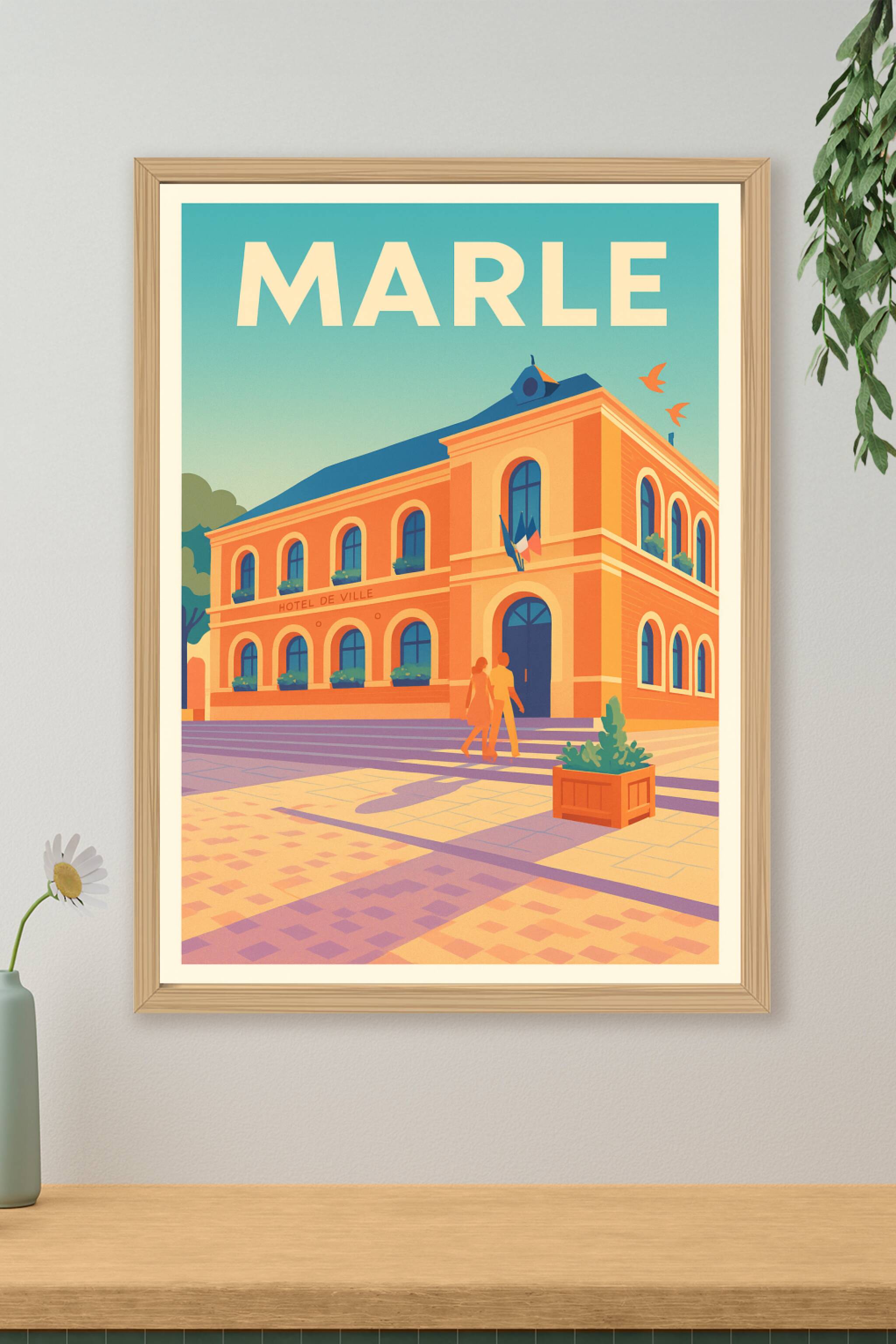 Affiche de Marle - L'élégance intemporelle de l'Hôtel de Ville