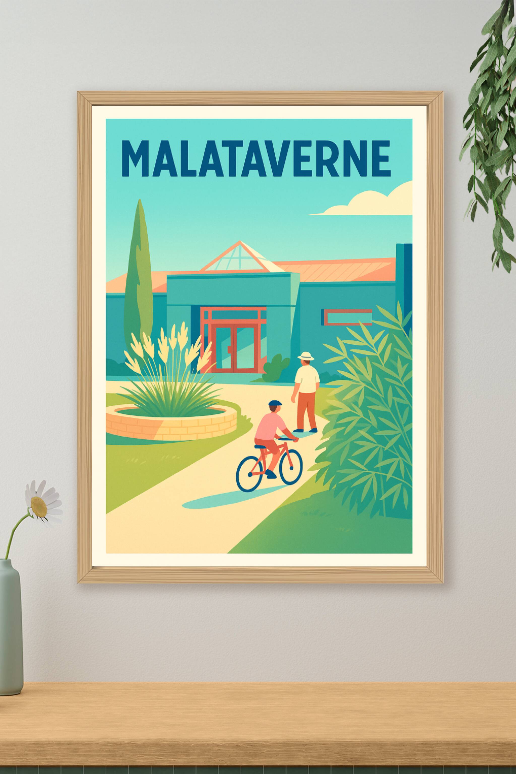 Affiche de Malataverne - Voyage coloré et paisible au cœur de la ville