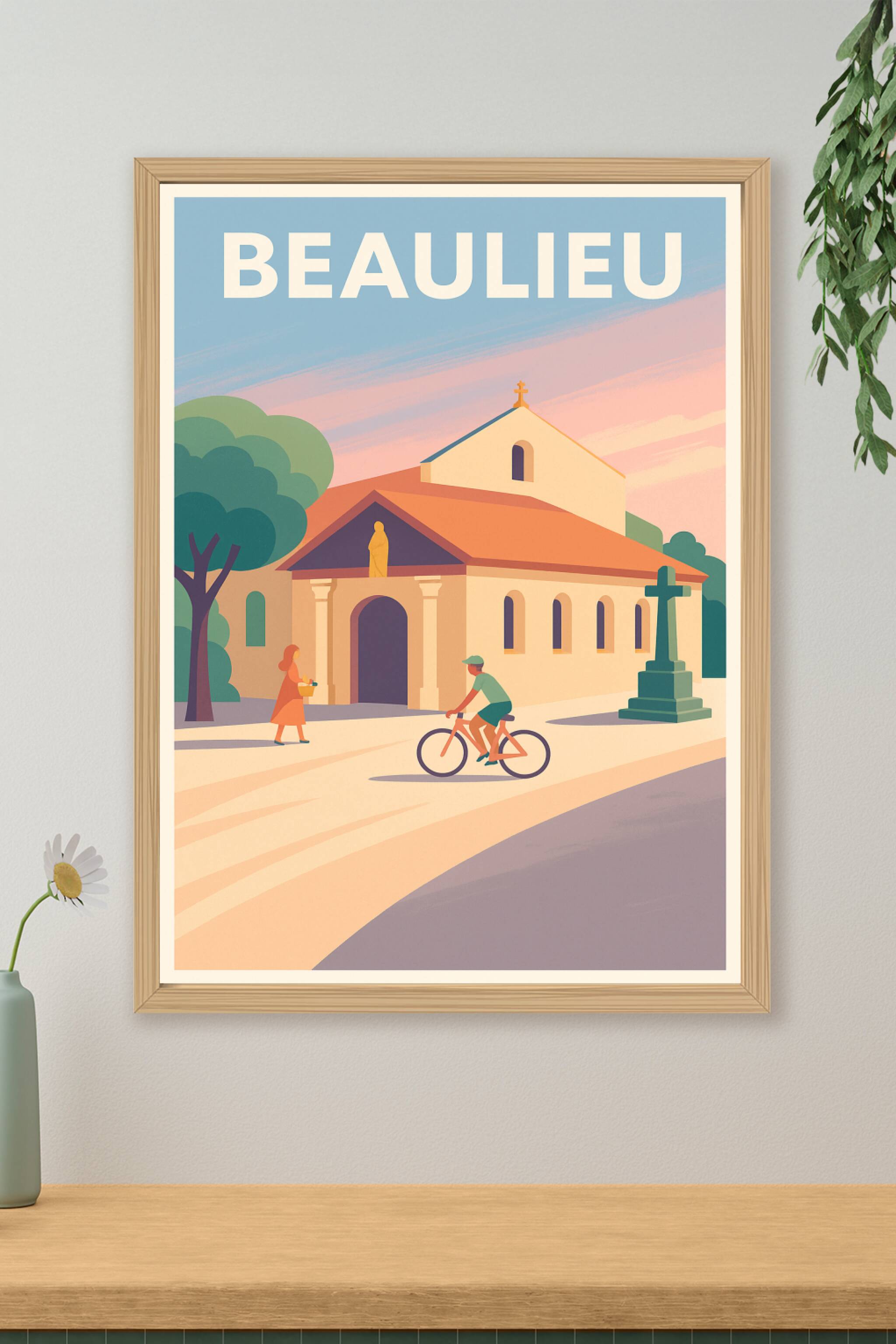 Affiche de Beaulieu - Harmonie et douceur provençale