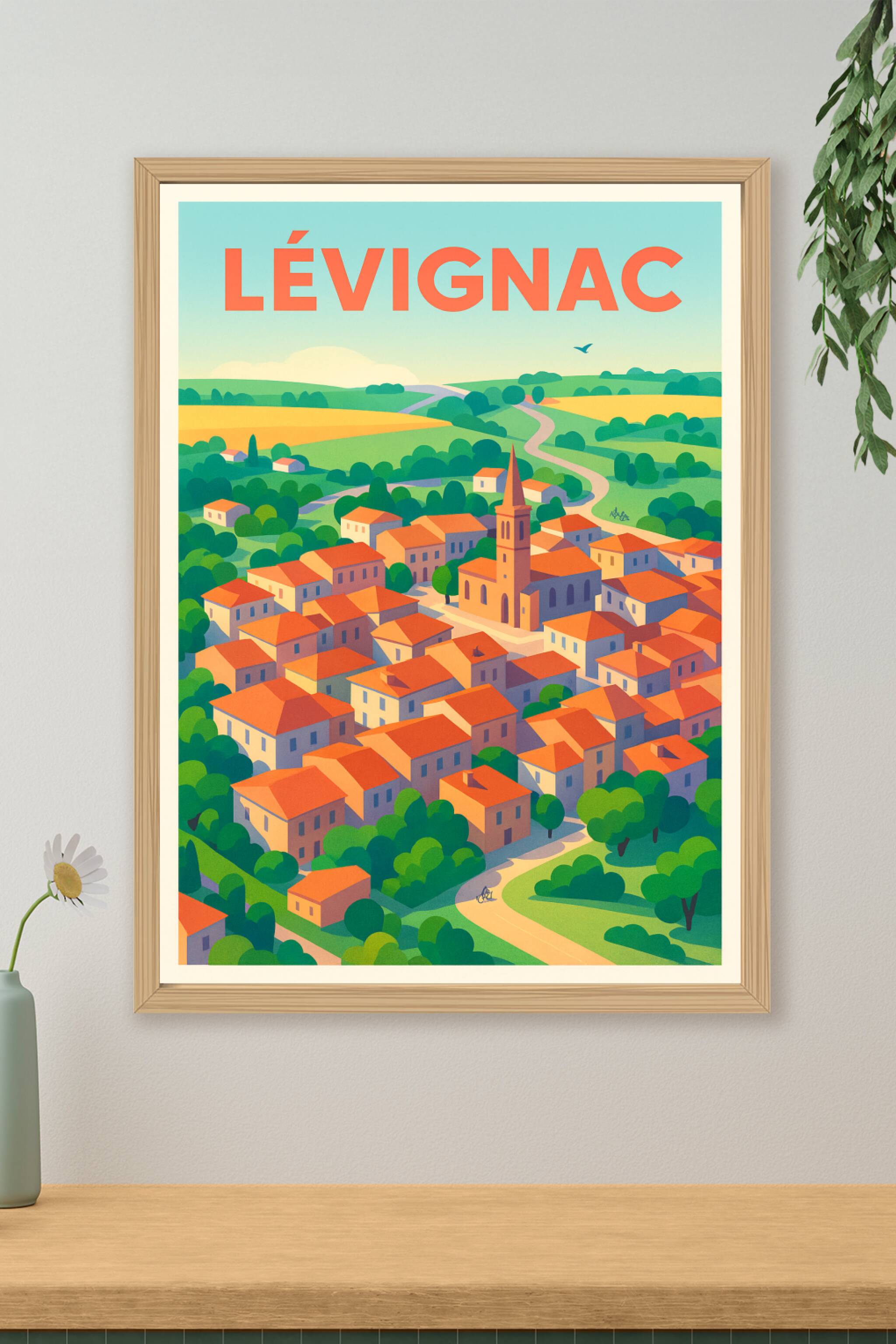 Affiche de Lévignac - Charme et sérénité d'un village français