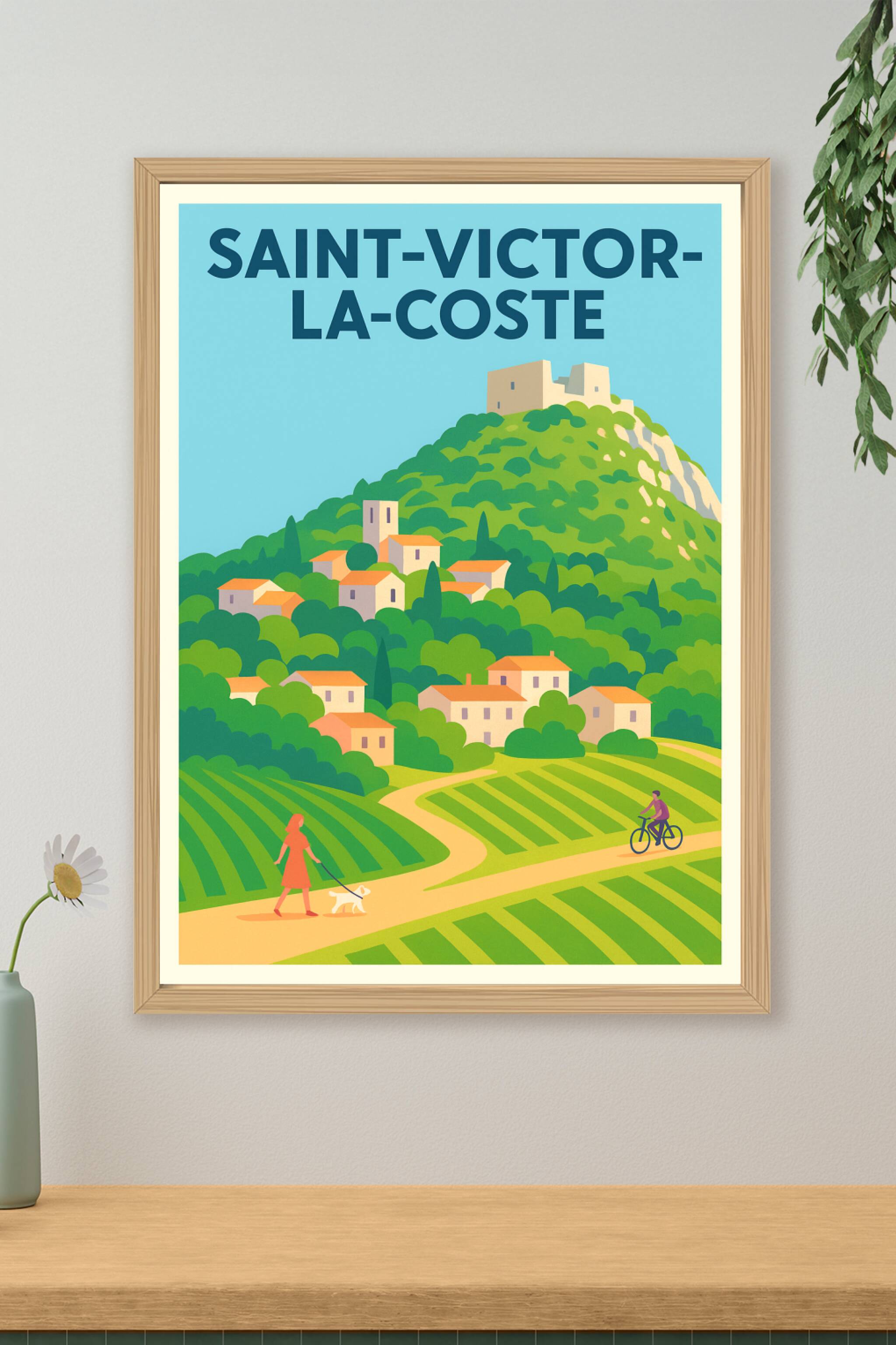 Affiche de Saint-Victor-la-Coste - L'authenticité Provençale en affiche
